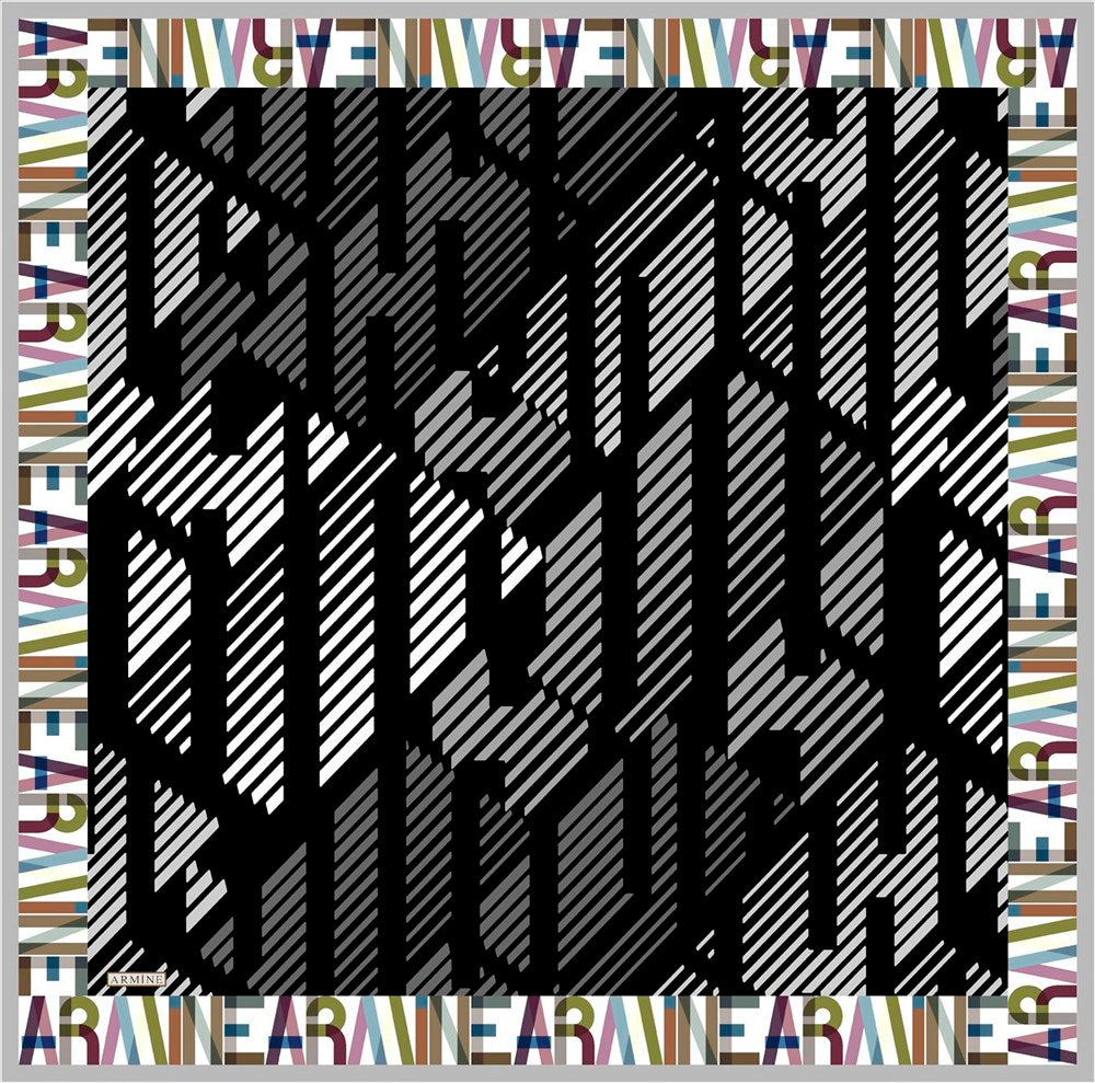 Armine Matrix Modern Silk Scarf No 4 - Beautiful Hijab Styles