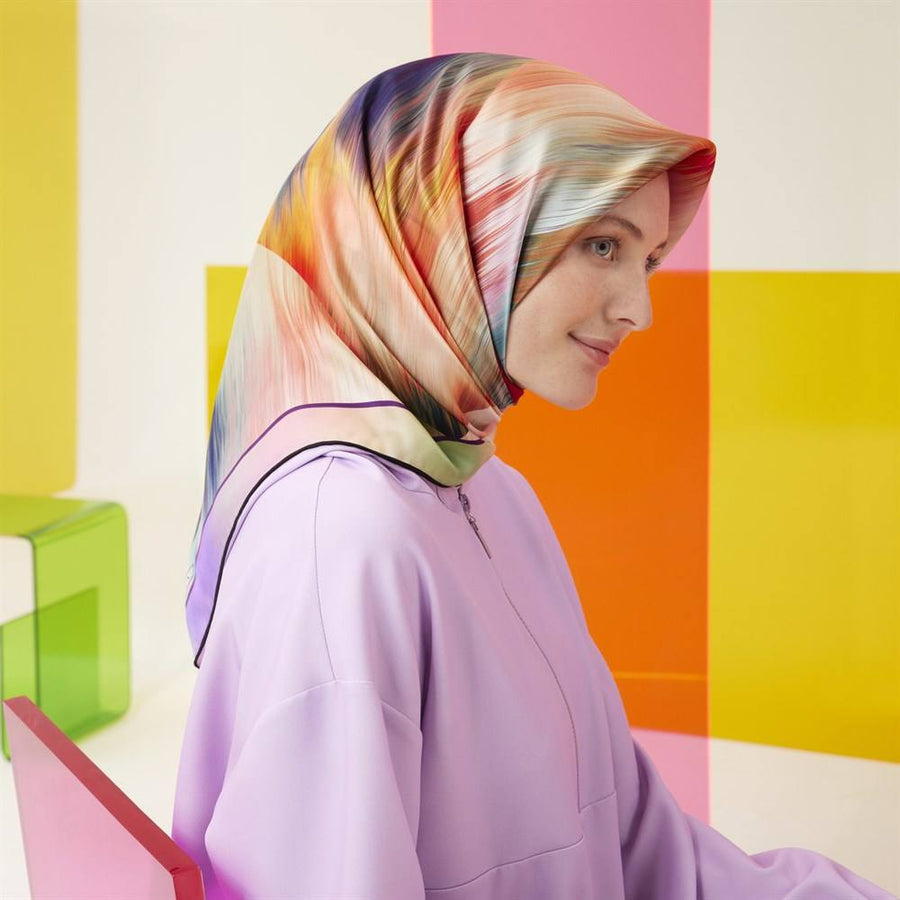 Armine Maori Vibrant Silk Scarf No 1 - Beautiful Hijab Styles