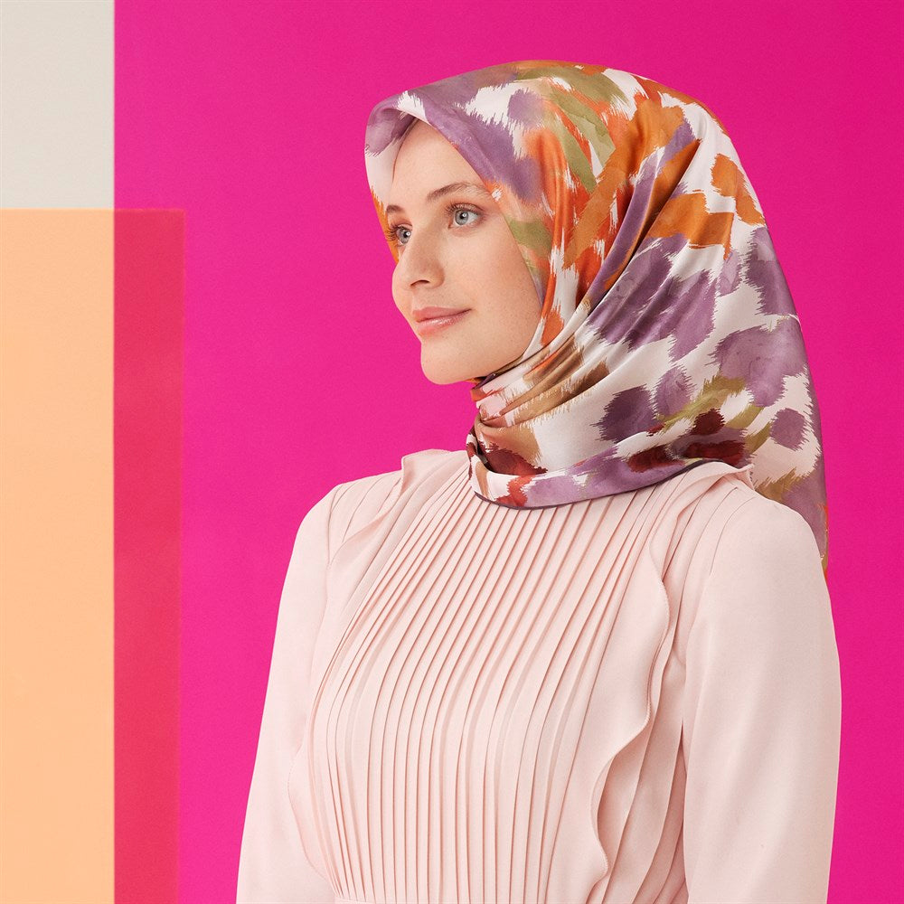 Armine Vibrant Safari Silk Scarf No 1 - Beautiful Hijab Styles