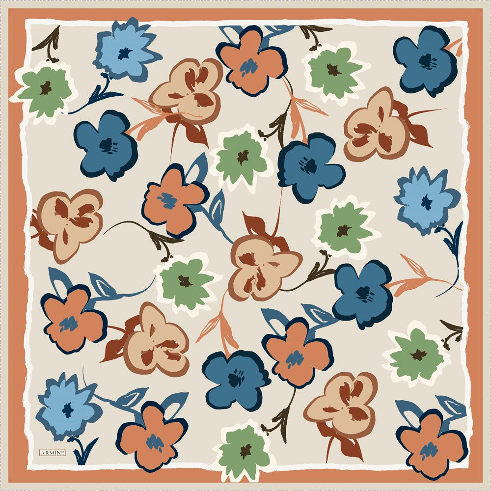 Armine Merri Floral Silk Scarf No 36 - Beautiful Hijab Styles