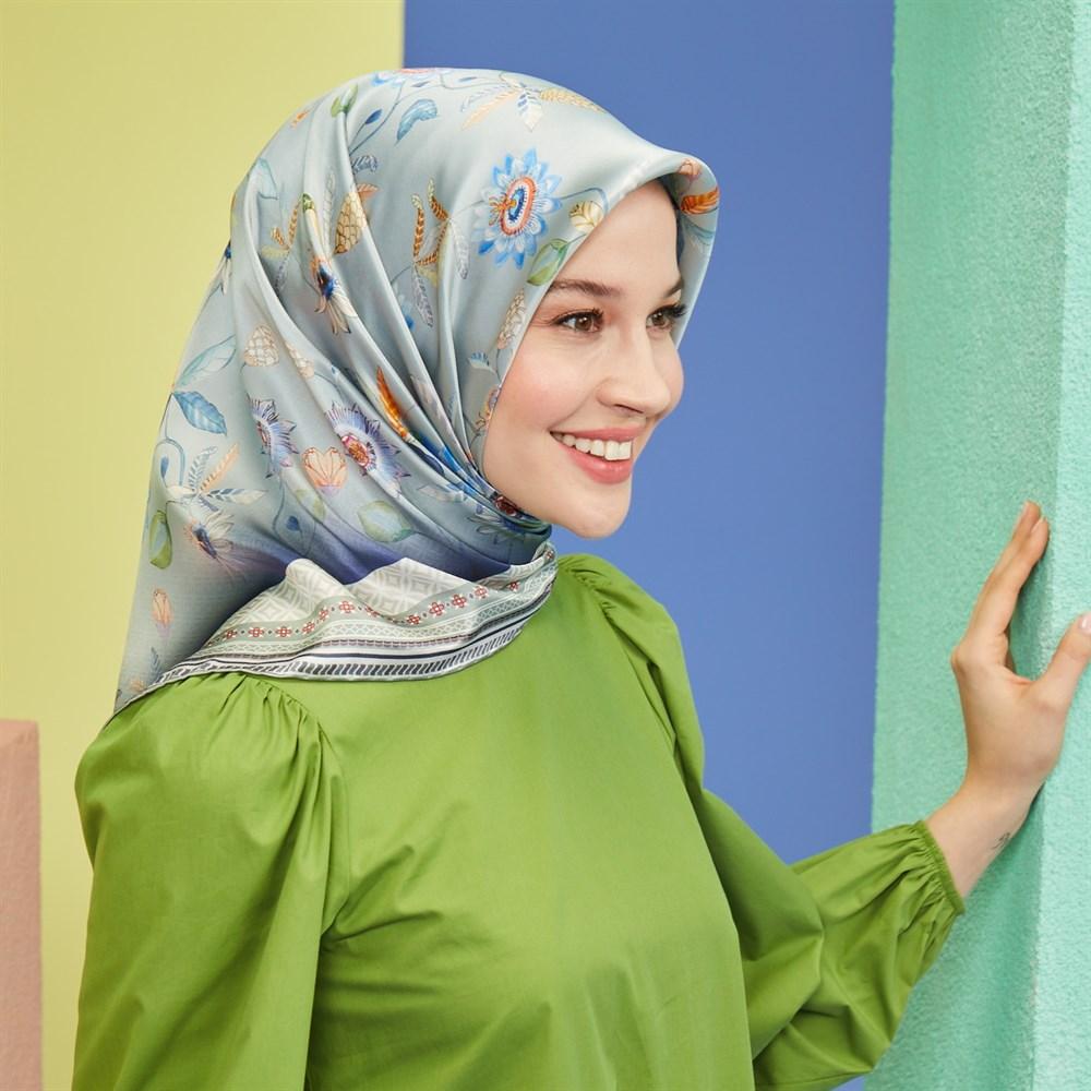 Armine Malorie Floral Silk Twill Scarf No. 1 - Beautiful Hijab Styles