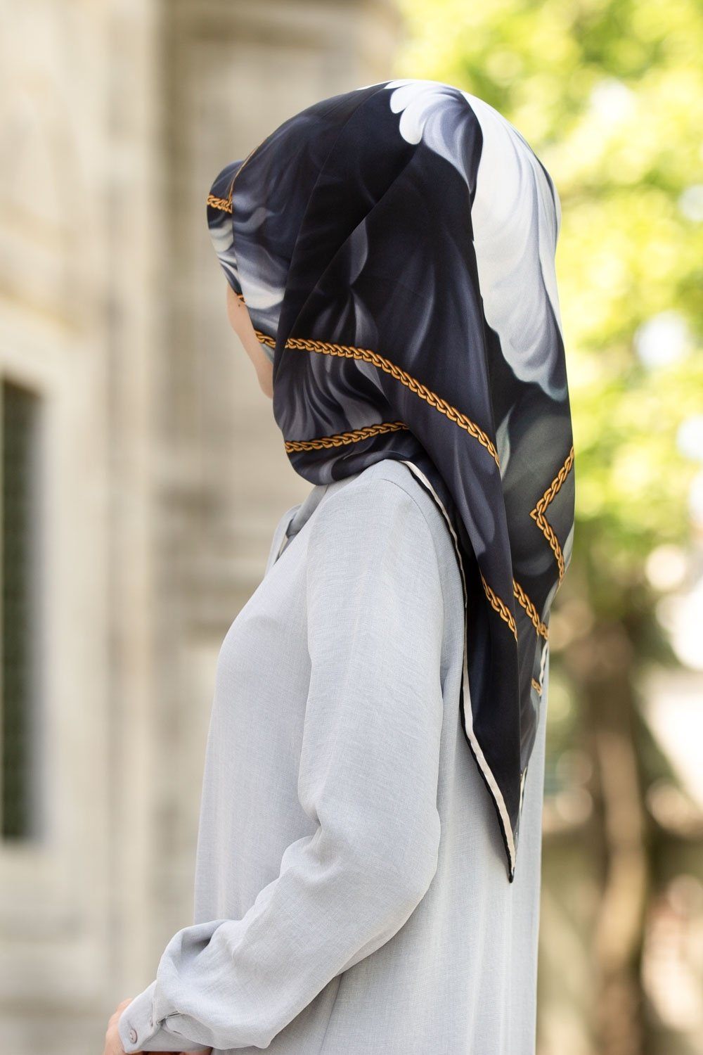 Vissona Celina Floral Turkish Silk Scarf No. 2 - Beautiful Hijab Styles