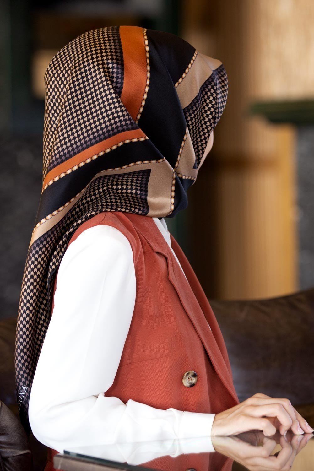 Vissona Carla Turkish Silk Scarf No. 2 - Beautiful Hijab Styles