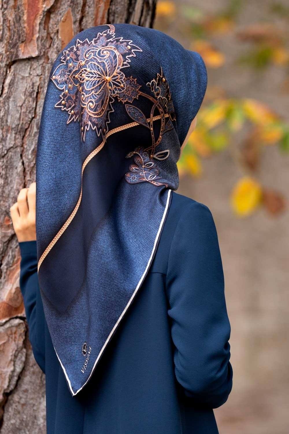 Vissona Nura Silk Twill Scarf No. 8 - Beautiful Hijab Styles