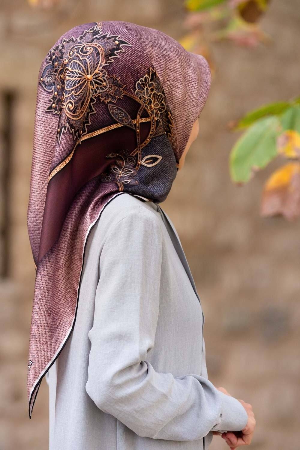 Vissona Nura Silk Twill Scarf No. 12 - Beautiful Hijab Styles
