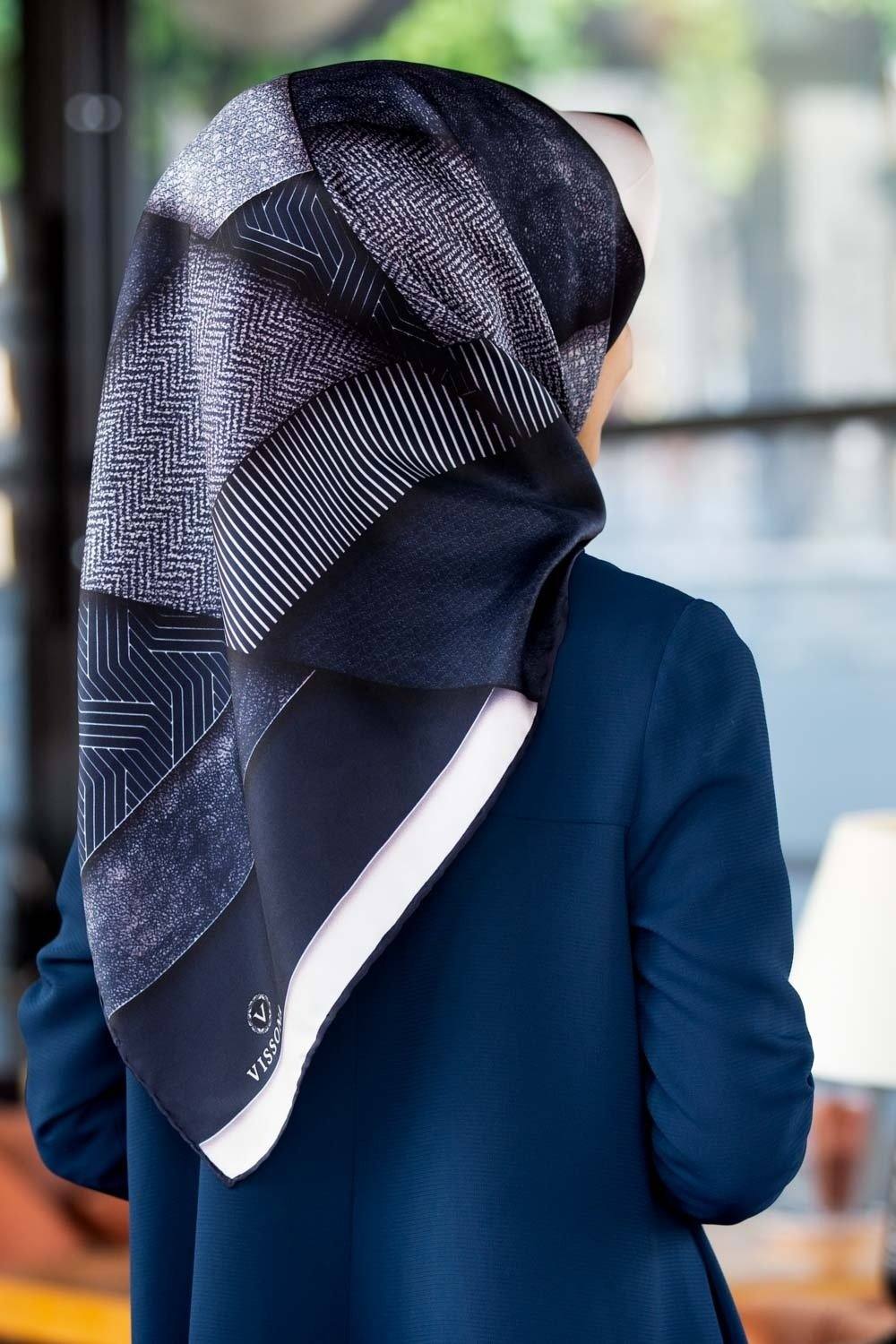 Vissona Milan Silk Scarf for Women No 9 - Beautiful Hijab Styles