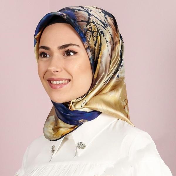 Aker Melanie Printed Silk Scarf No. 23 - Beautiful Hijab Styles