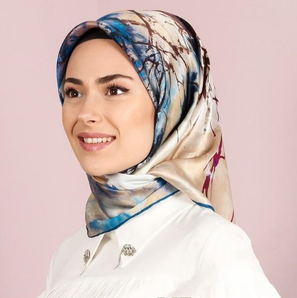 Aker Melanie Printed Silk Scarf No. 21 - Beautiful Hijab Styles