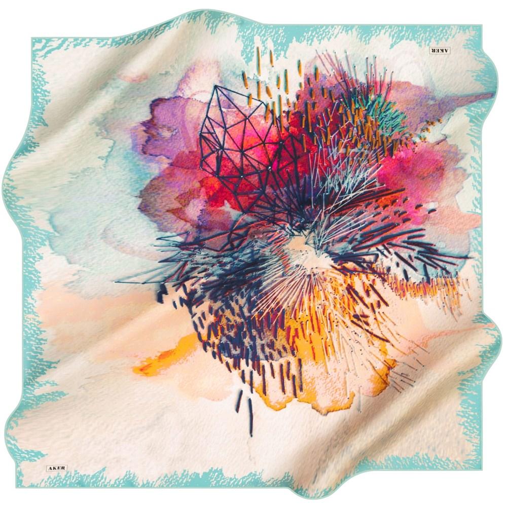 Aker Odette Abstract Silk Scarf No. 52 - Beautiful Hijab Styles