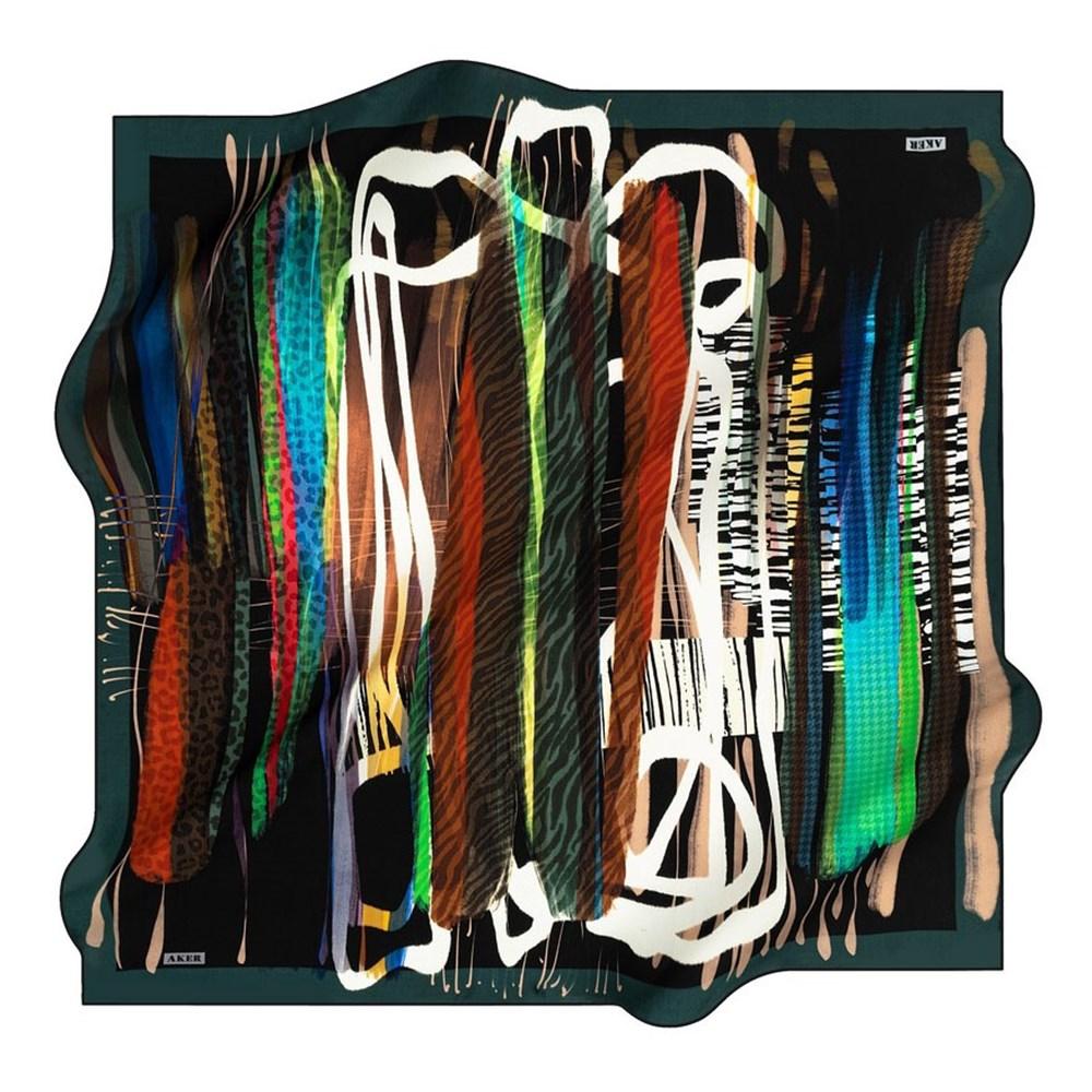 Aker Aura Women Silk Twill Scarf No. 15 - Beautiful Hijab Styles
