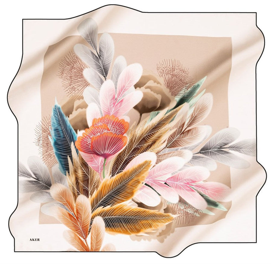 Aker Paradise Floral Silk Hair Wrap No 14 Silk Hijabs,Aker,Silk Scarves Aker 