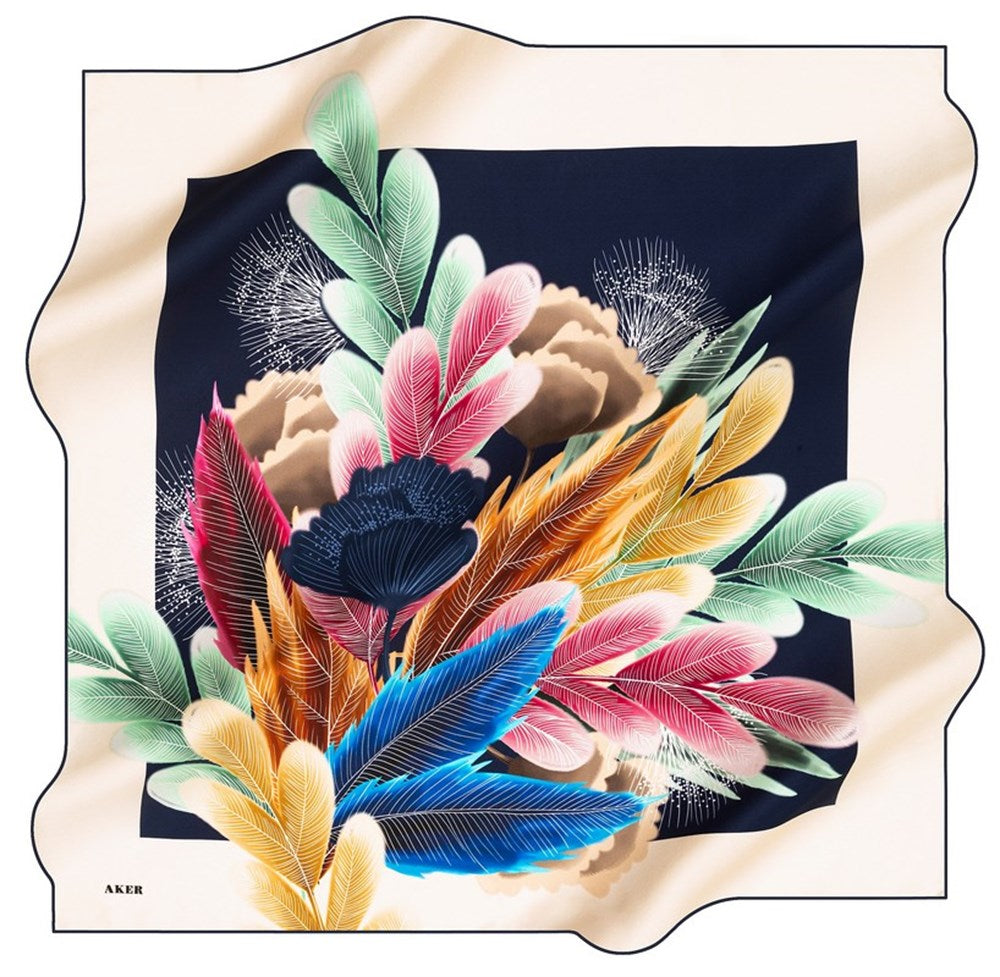 Aker Paradise Floral Silk Hair Wrap No 21 Silk Hijabs,Aker,Silk Scarves Aker 