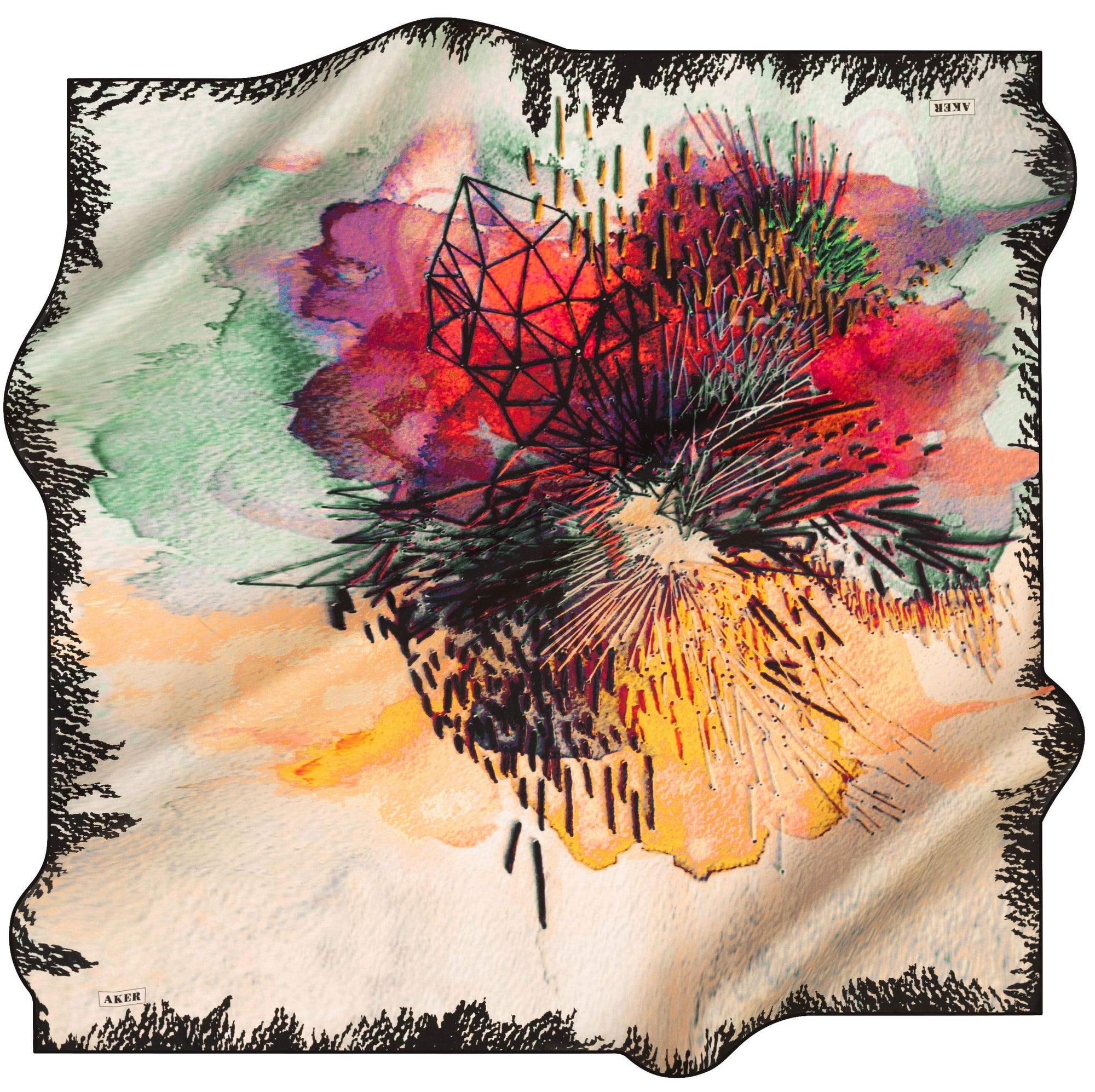 Aker Odette Abstract Silk Scarf No. 12 - Beautiful Hijab Styles