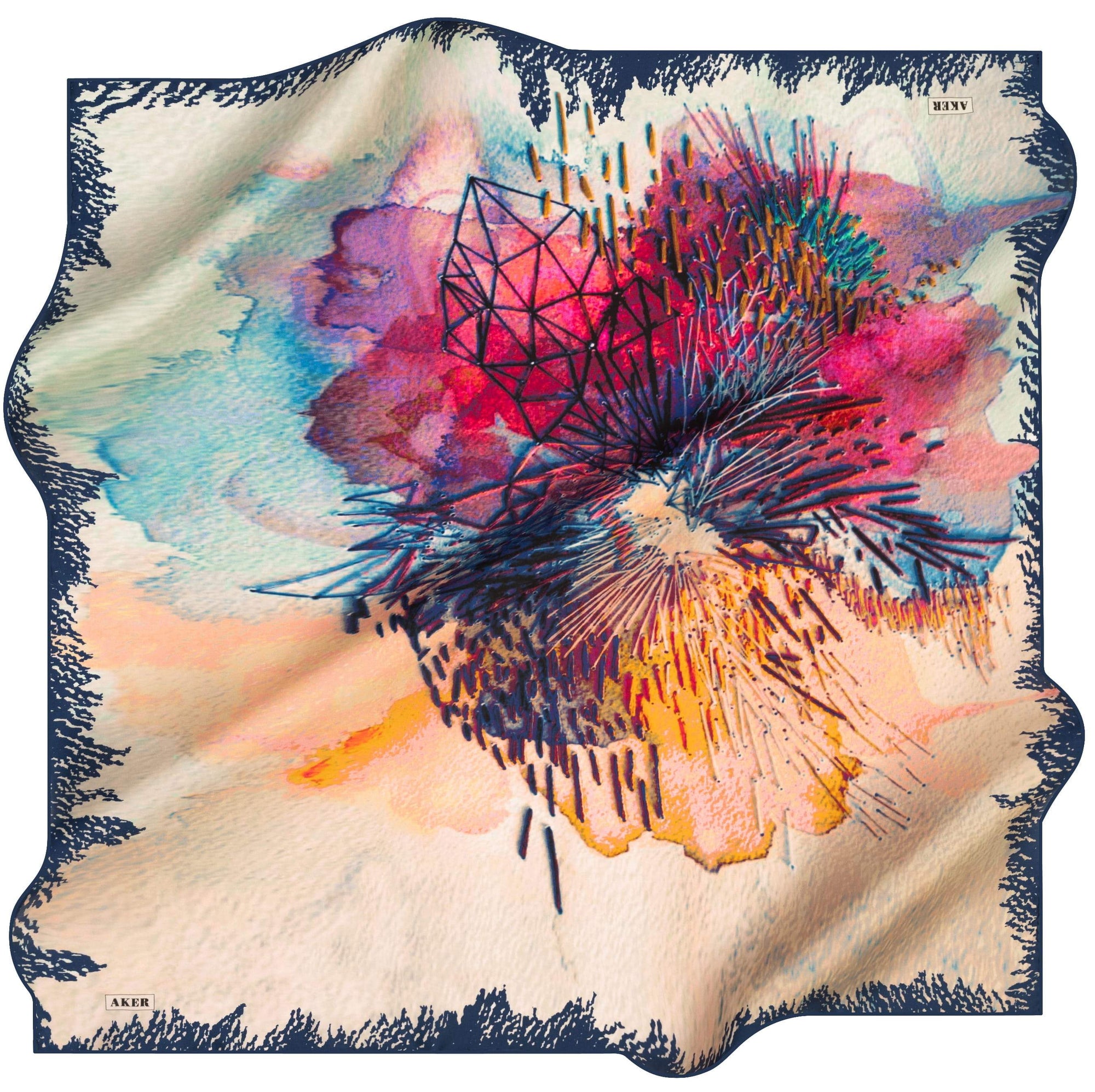 Aker Odette Abstract Silk Scarf No. 23 - Beautiful Hijab Styles