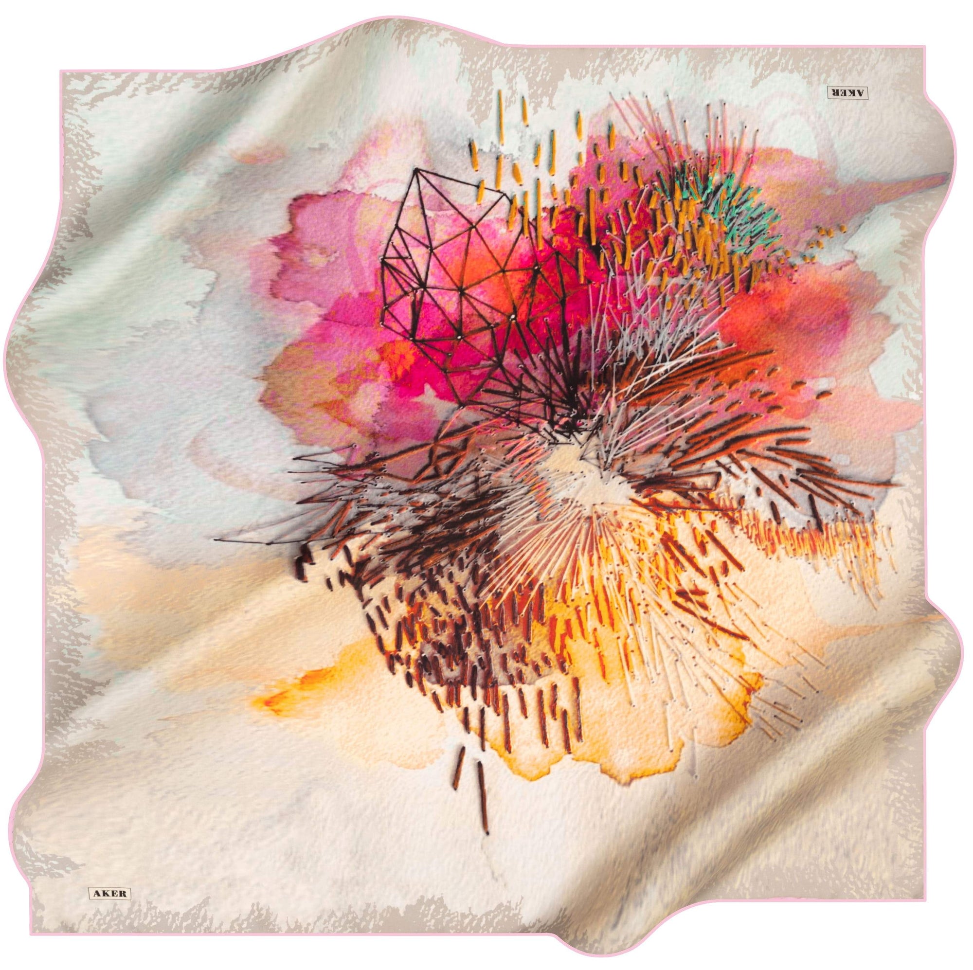 Aker Odette Abstract Silk Scarf No. 91 - Beautiful Hijab Styles