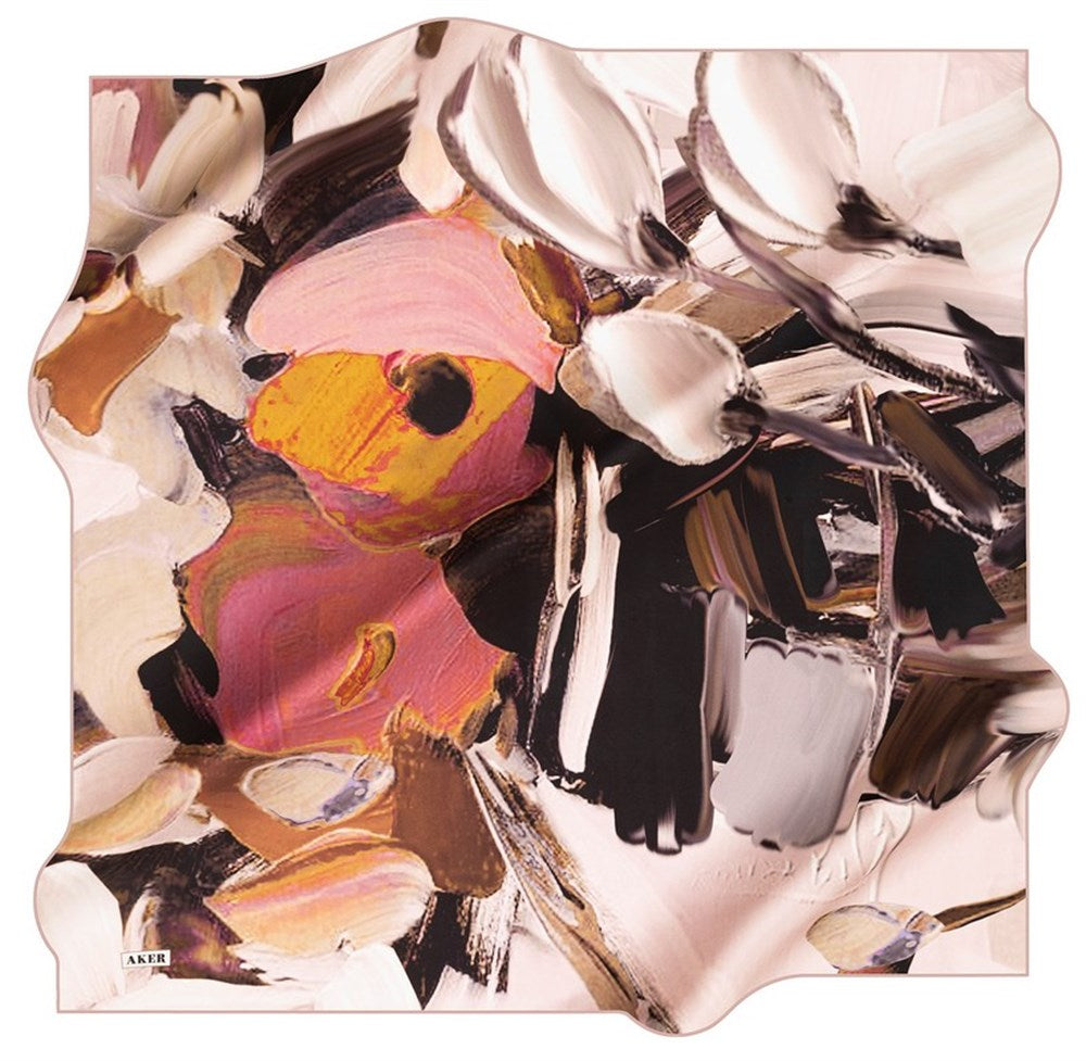 Aker Slyvie Floral Silk Hair Wrap No 91 Silk Hijabs,Aker,Silk Scarves Aker 