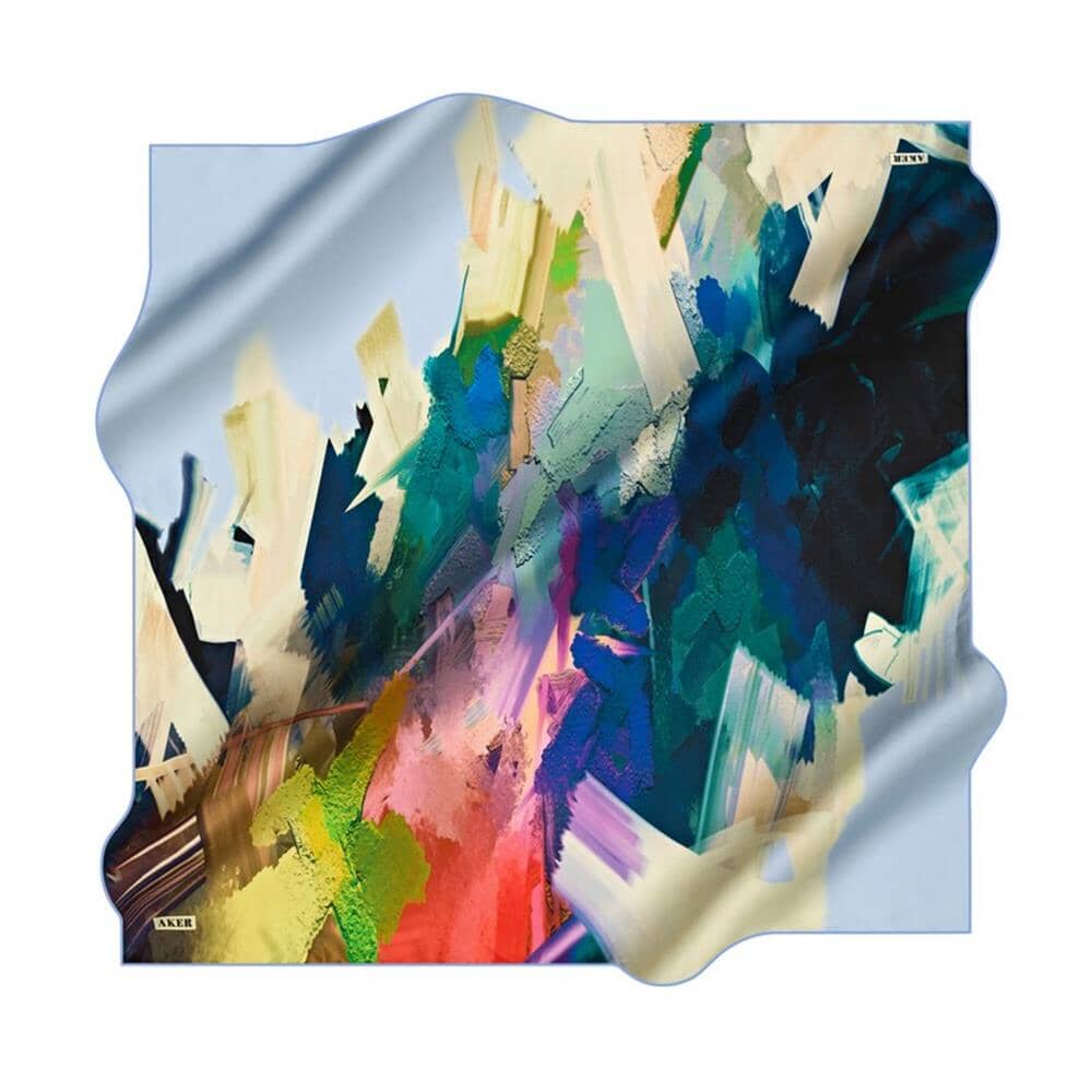 Aker Vibrant Women Silk Hair Wrap #22 Silk Hijabs,Aker,Silk Scarves Aker 
