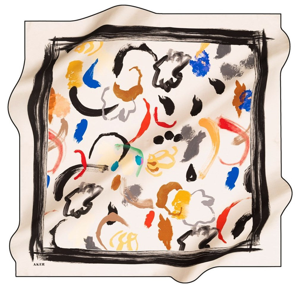 Aker Whimsical Turkish Silk Hijab Scarf No 12 Silk Hijabs,Aker,Silk Scarves Aker 