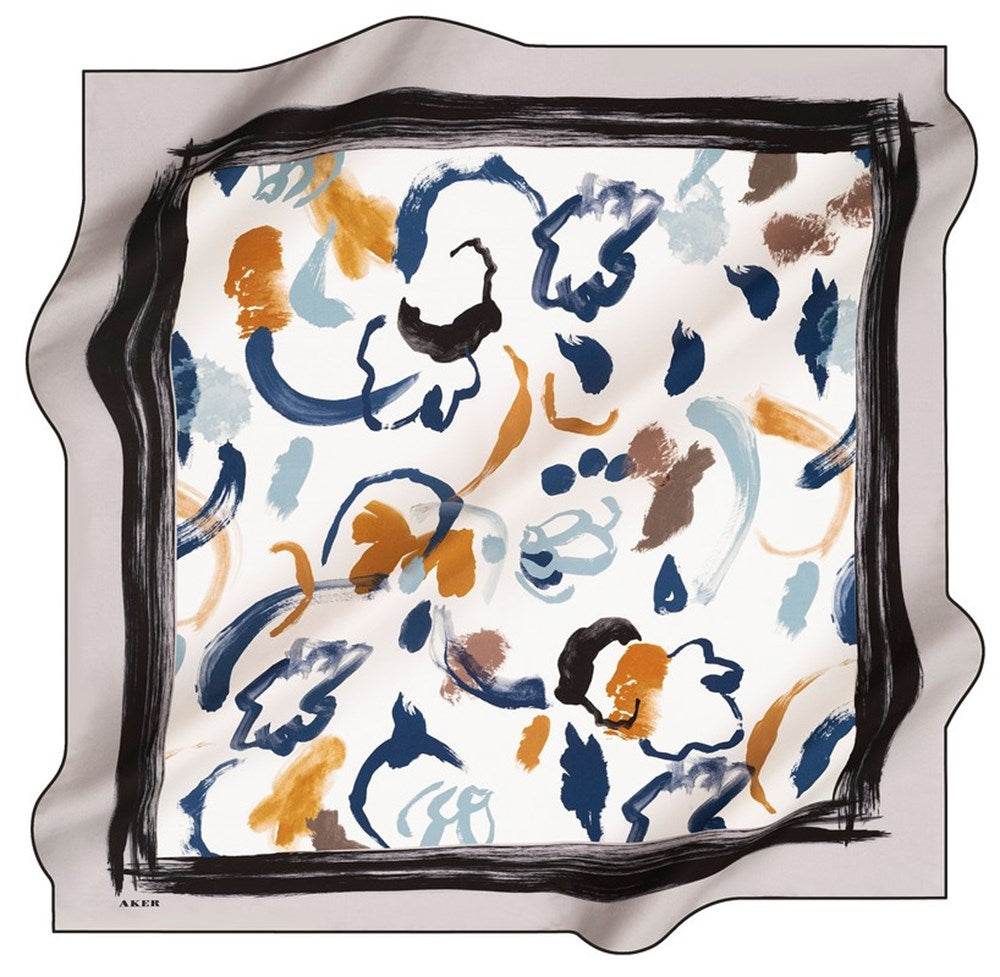 Aker Whimsical Turkish Silk Hijab Scarf No 13 Silk Hijabs,Aker,Silk Scarves Aker 