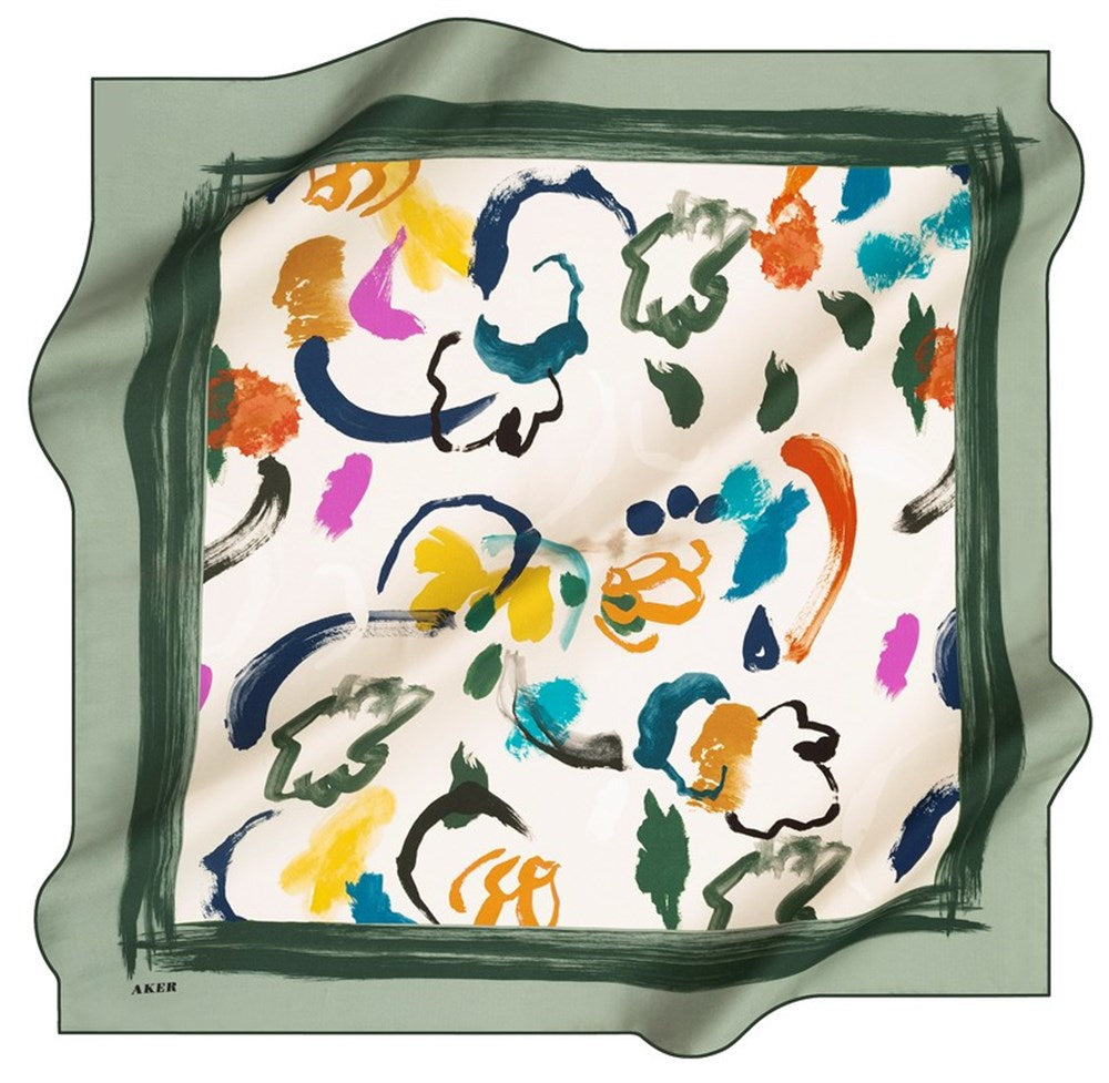 Aker Whimsical Turkish Silk Hijab Scarf No 51 Silk Hijabs,Aker,Silk Scarves Aker 