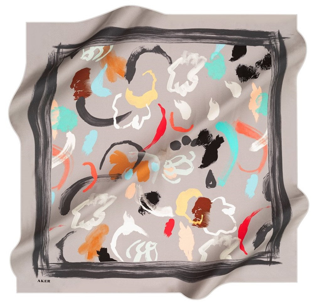 Aker Whimsical Turkish Silk Hijab Scarf No 71 Silk Hijabs,Aker,Silk Scarves Aker 