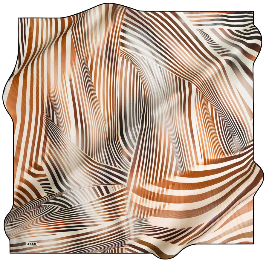 Aker Luxury Striped Silk Wrap Kinrara No. 11 - Beautiful Hijab Styles