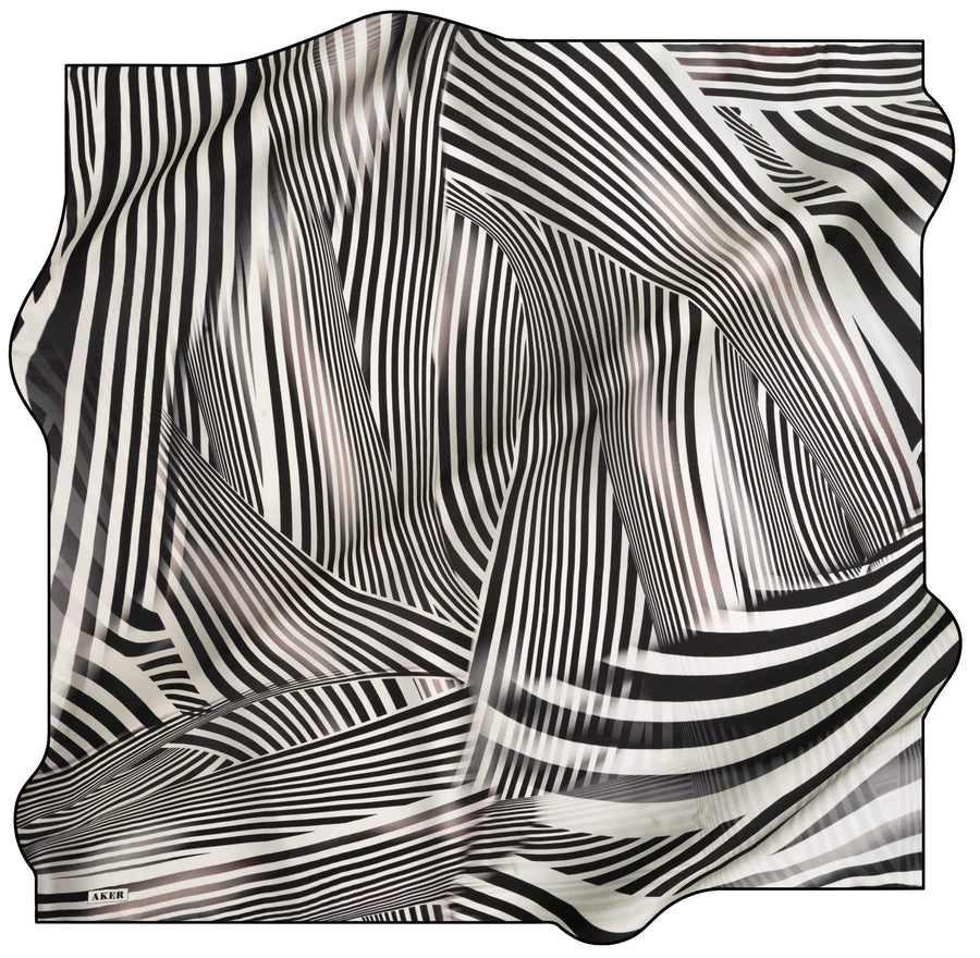 Aker Luxury Striped Silk Wrap Kinrara No. 12 - Beautiful Hijab Styles