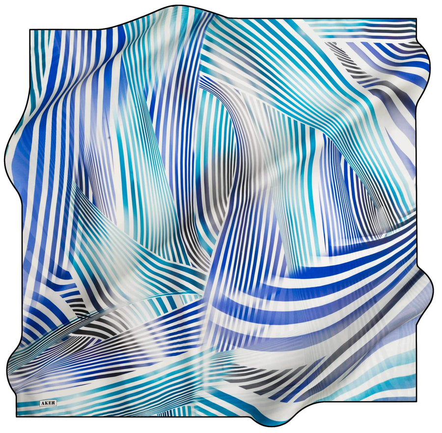 Aker Luxury Striped Silk Wrap Kinrara No. 14 - Beautiful Hijab Styles