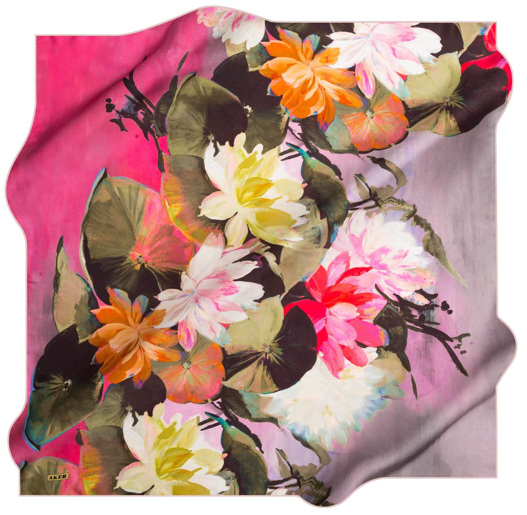 Aker Vivid Silk Scarf Padparadscha - Beautiful Hijab Styles