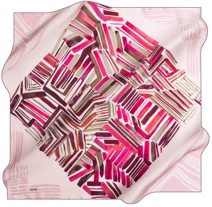Aker Geometric Silk Scarves Moreno - Beautiful Hijab Styles
