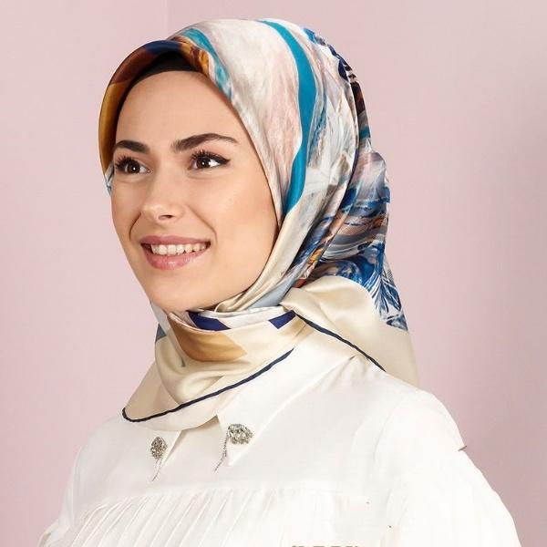 Aker Reflection Turkish Silk Scarf No. 22 - Beautiful Hijab Styles