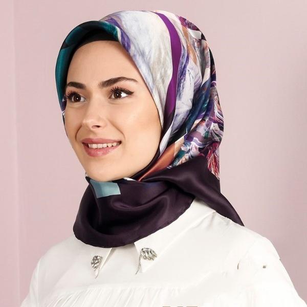 Aker Reflection Turkish Silk Scarf No. 91 - Beautiful Hijab Styles