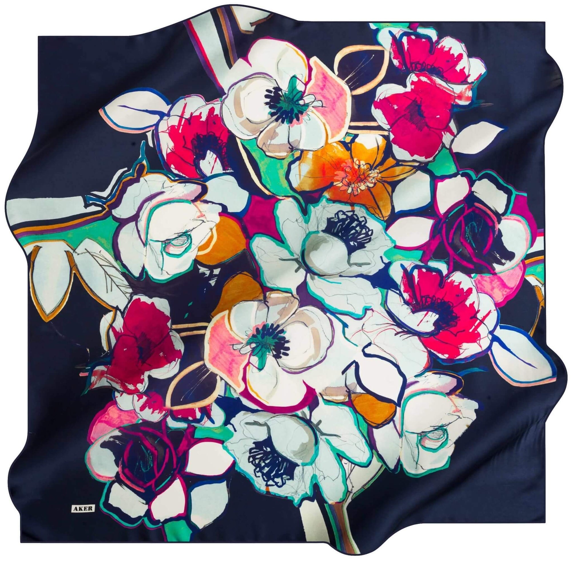 Aker Women Silk Scarves Happy No. 24 - Beautiful Hijab Styles