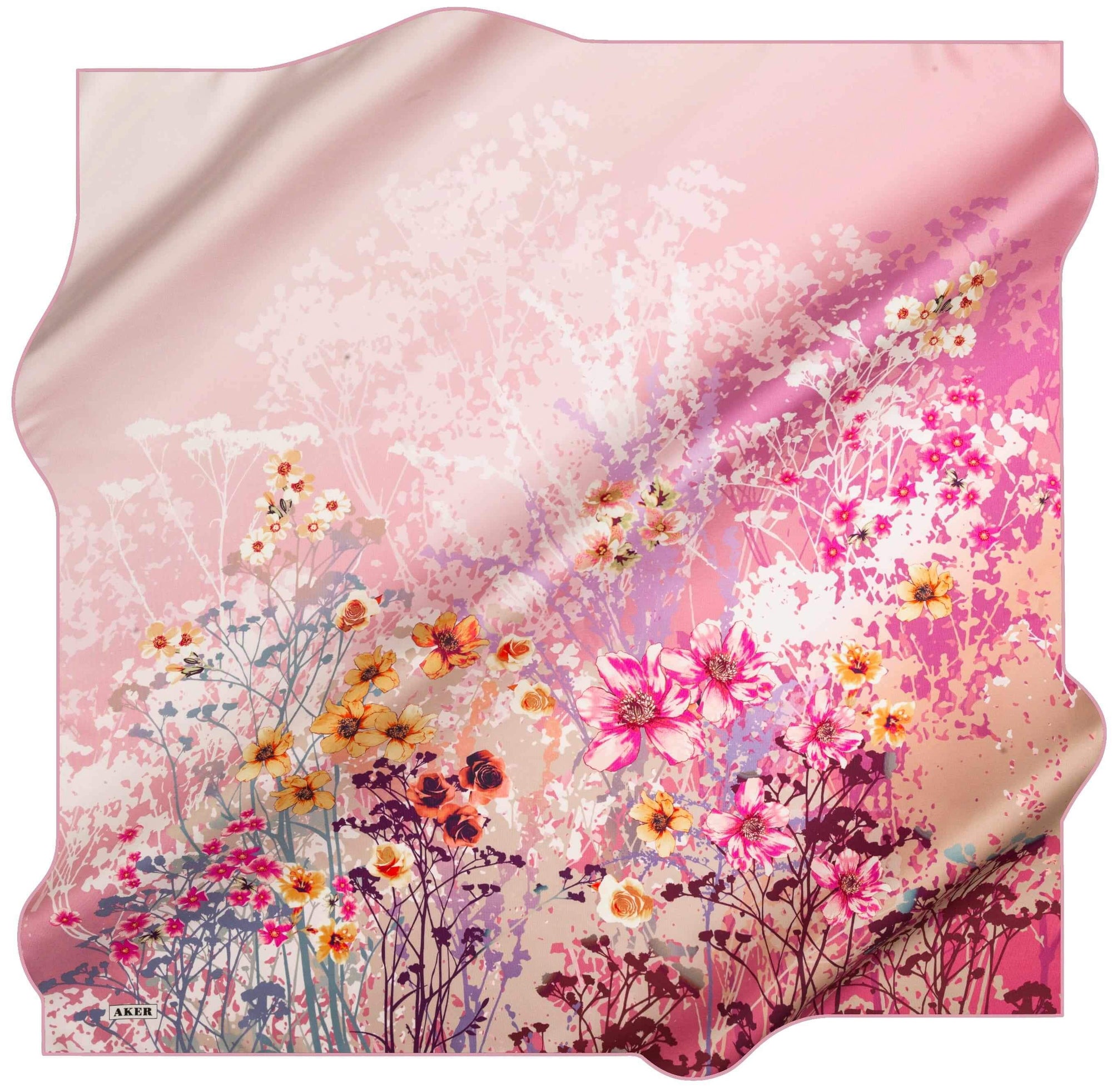 Aker Venice Floral Silk Scarf No. 91 - Beautiful Hijab Styles