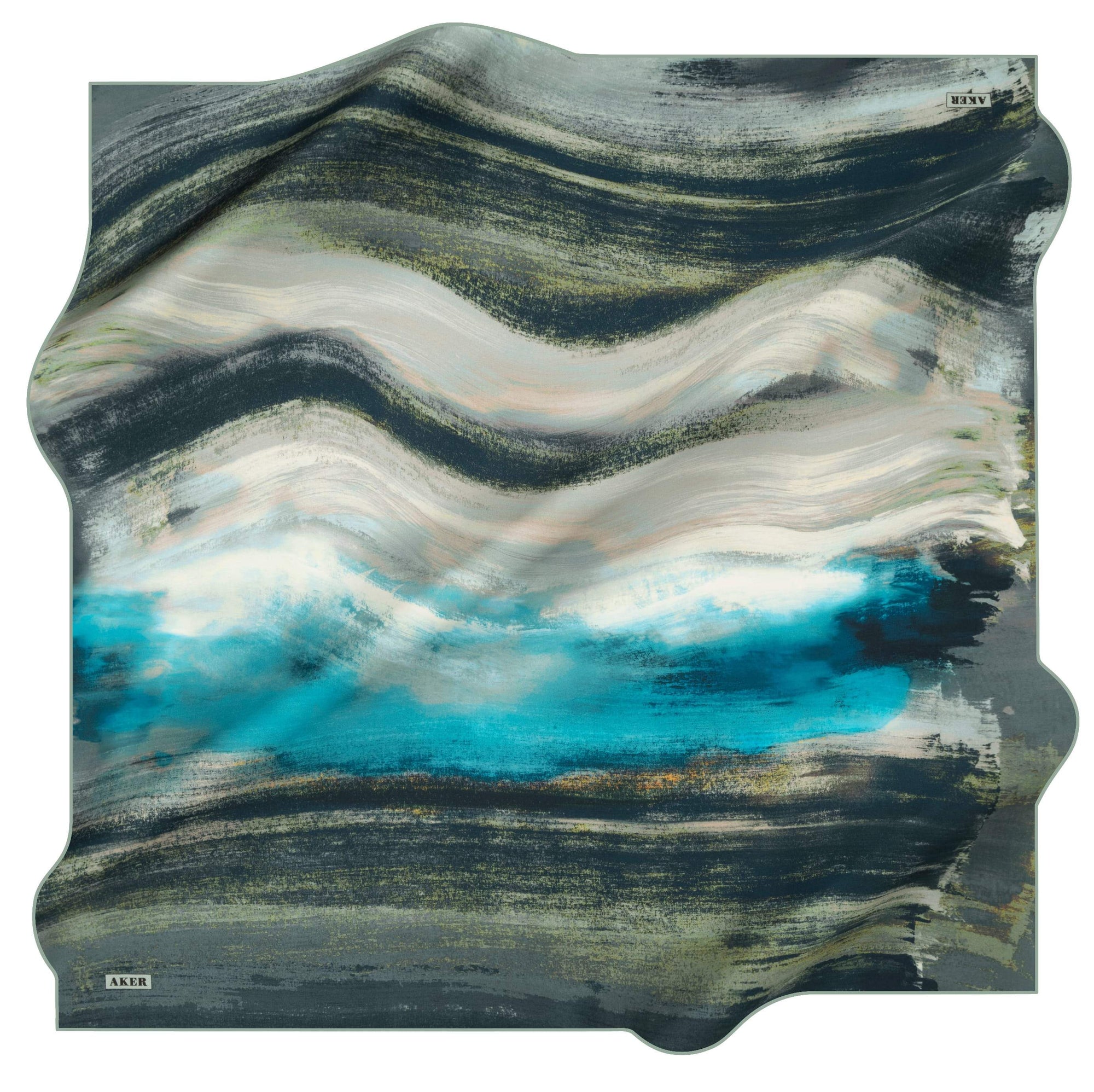 Aker Wave Turkish Silk Scarf No. 52 - Beautiful Hijab Styles