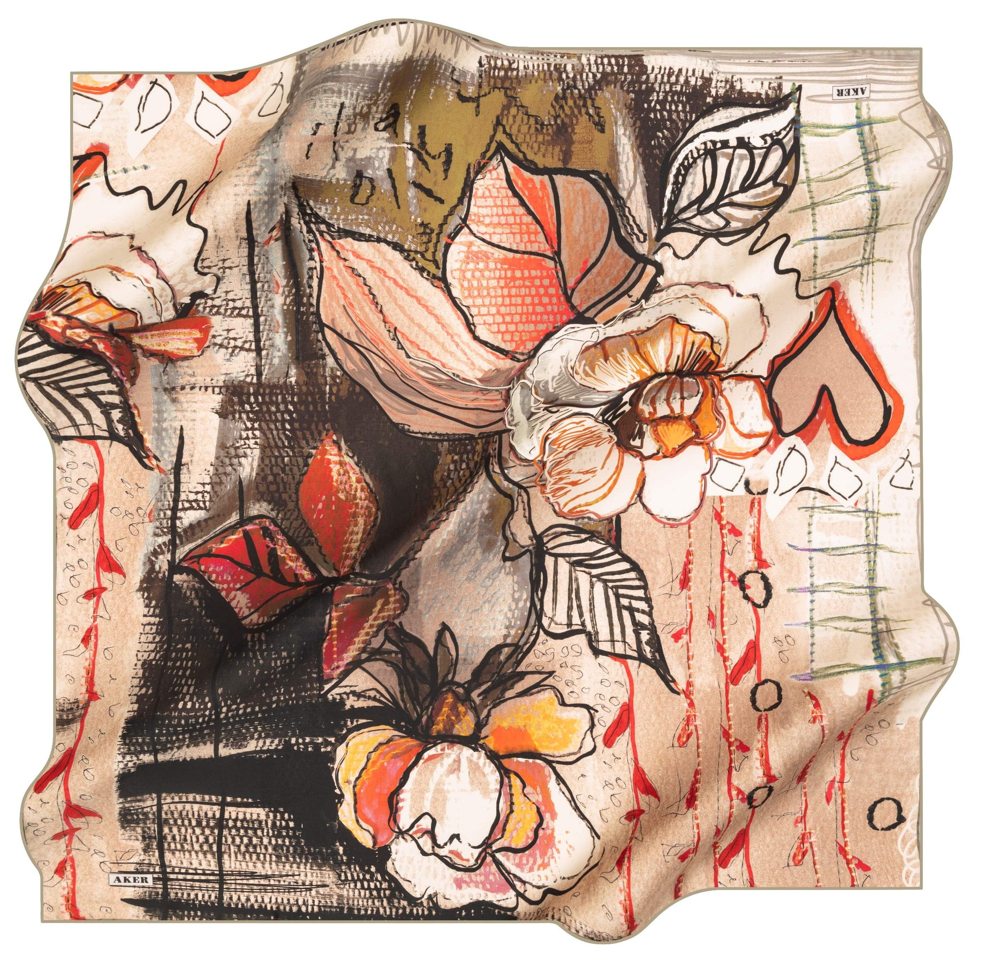 Aker Desire Silk Twill Scarf No. 52 - Beautiful Hijab Styles