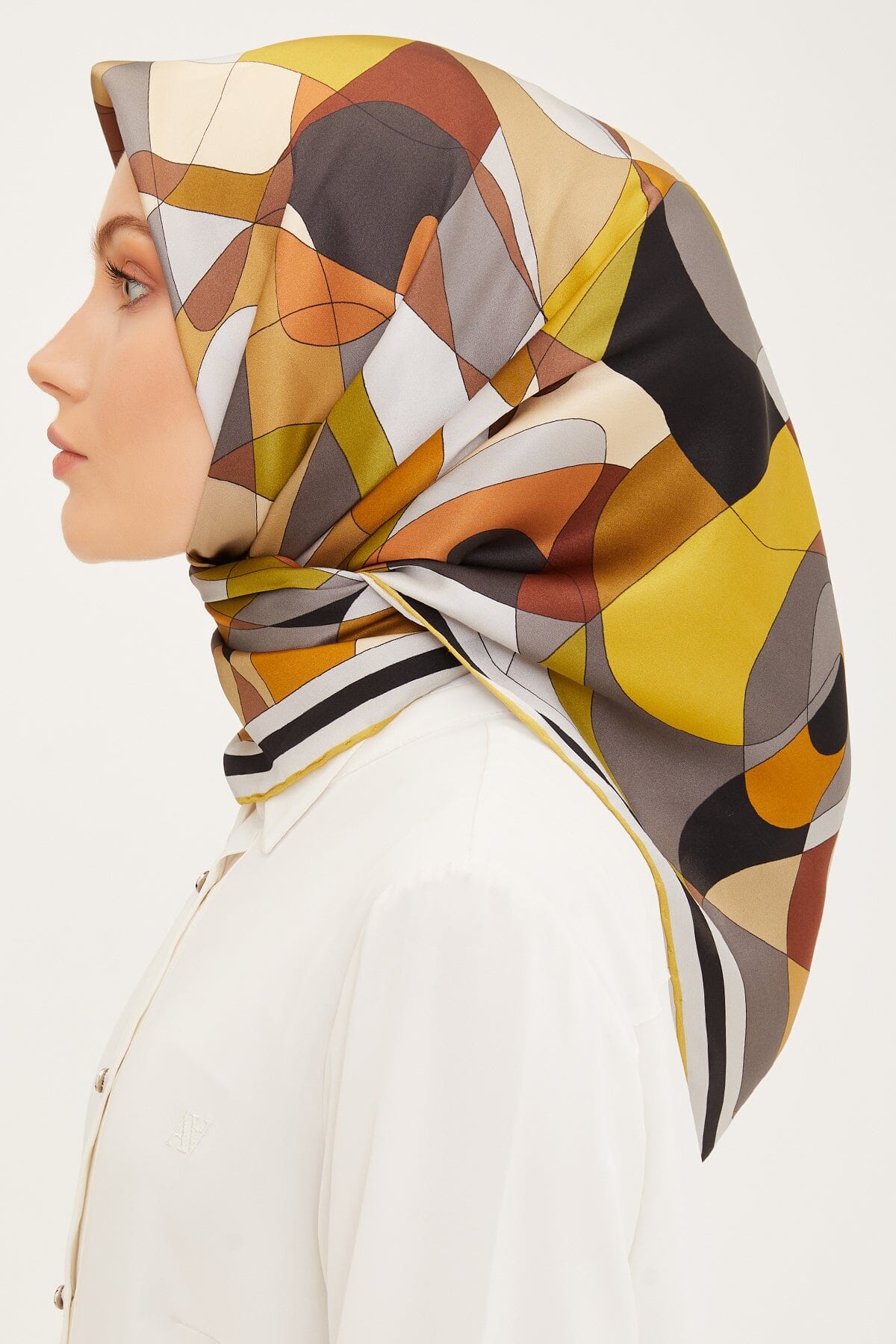 Armine Abstract Rose Silk Scarf #32 Silk Hijabs,Armine Armine 