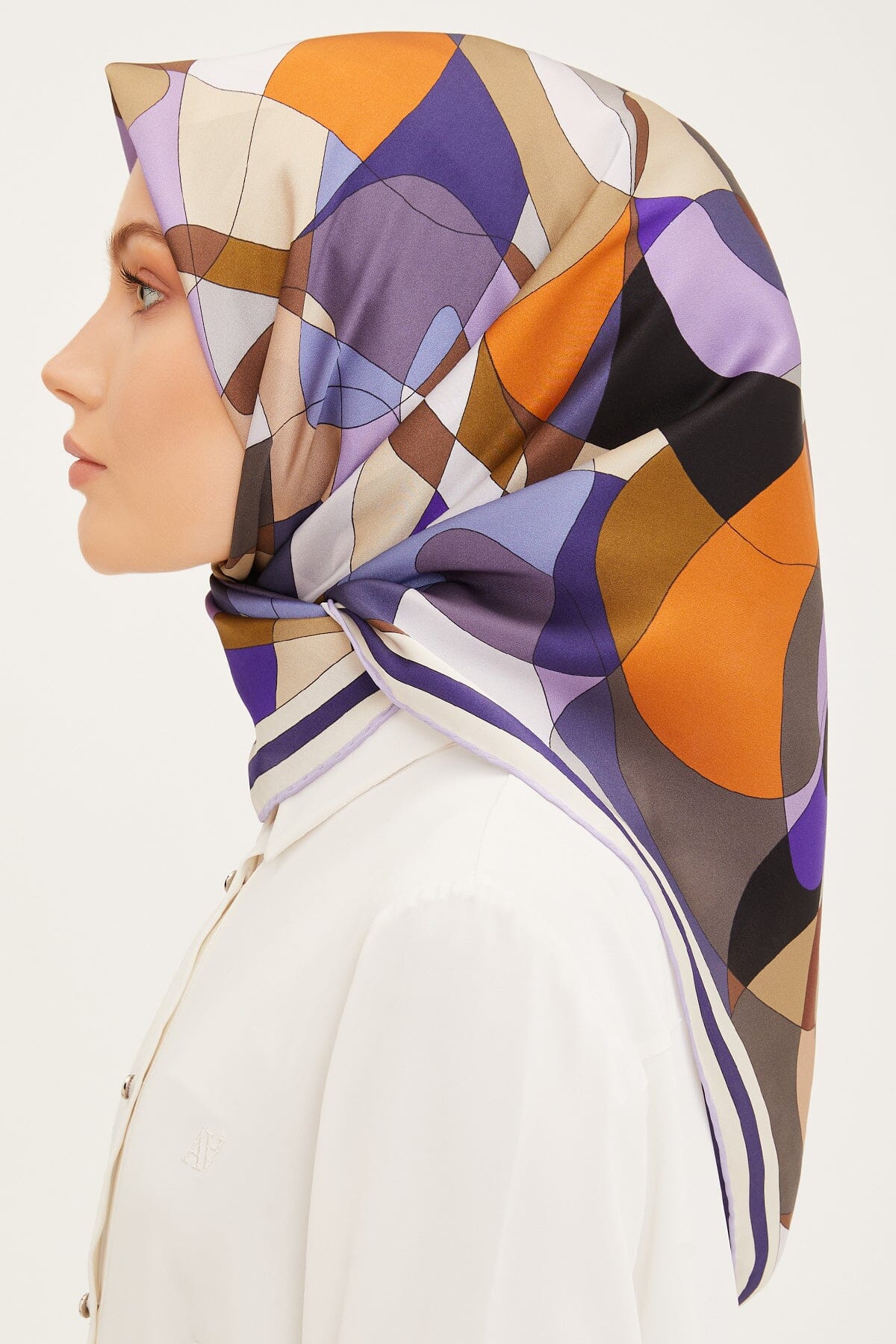 Armine Abstract Rose Silk Scarf #33 Silk Hijabs,Armine Armine 