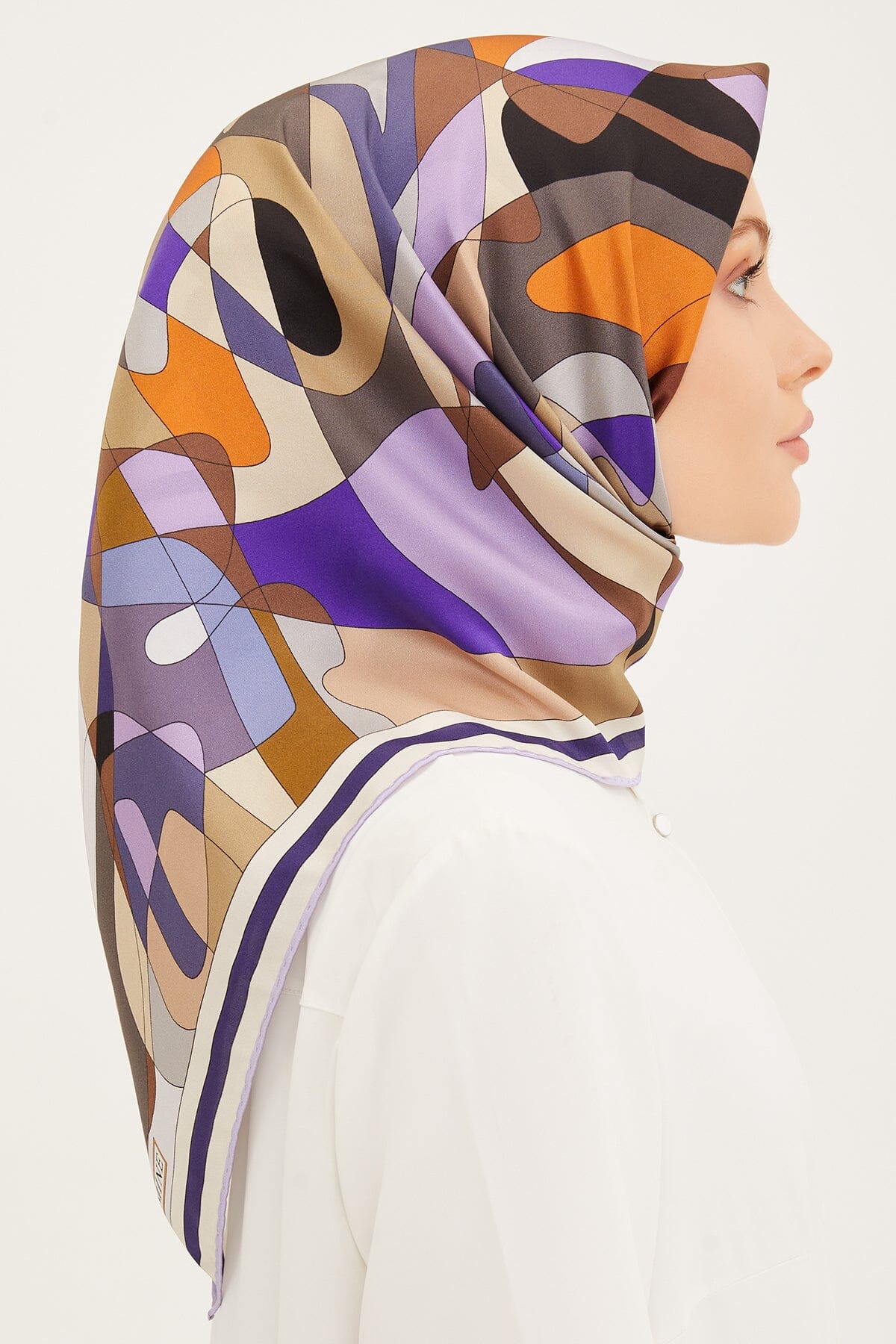 Armine Abstract Rose Silk Scarf #33 Silk Hijabs,Armine Armine 