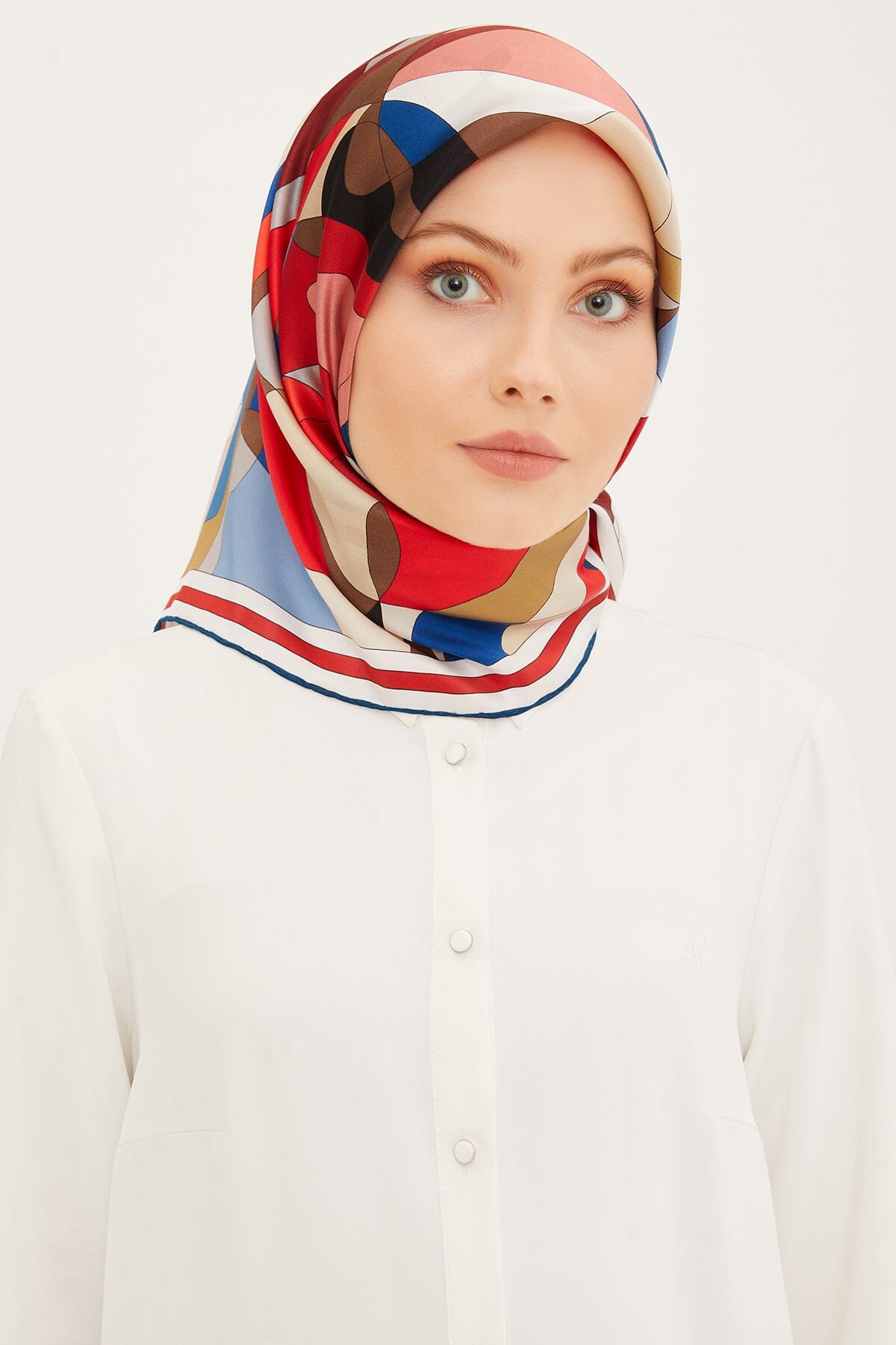 Armine Abstract Rose Silk Scarf #34 Silk Hijabs,Armine Armine 