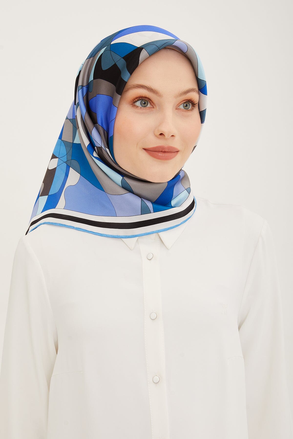 Armine Abstract Rose Silk Scarf #36 Silk Hijabs,Armine Armine 