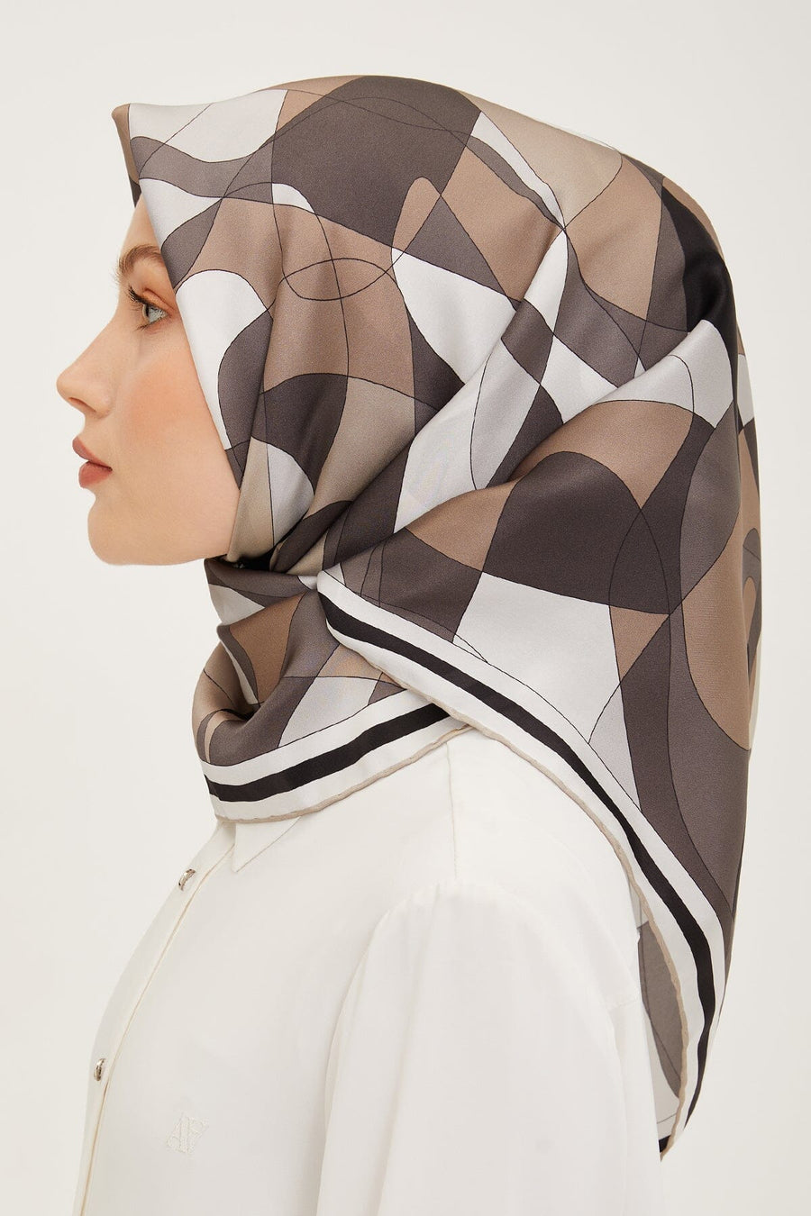 Armine Abstract Rose Silk Scarf #37 Silk Hijabs,Armine Armine 