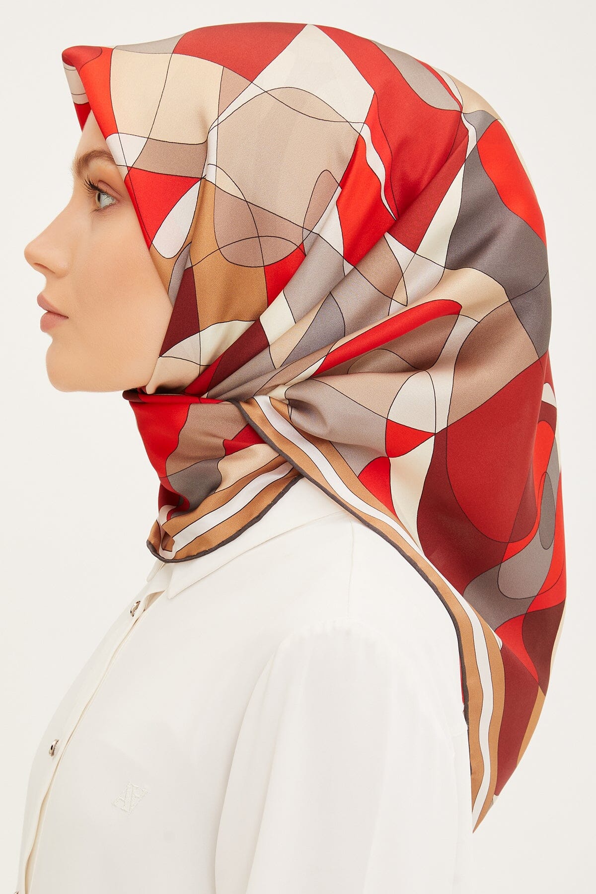 Armine Abstract Rose Silk Scarf #5 Silk Hijabs,Armine Armine 