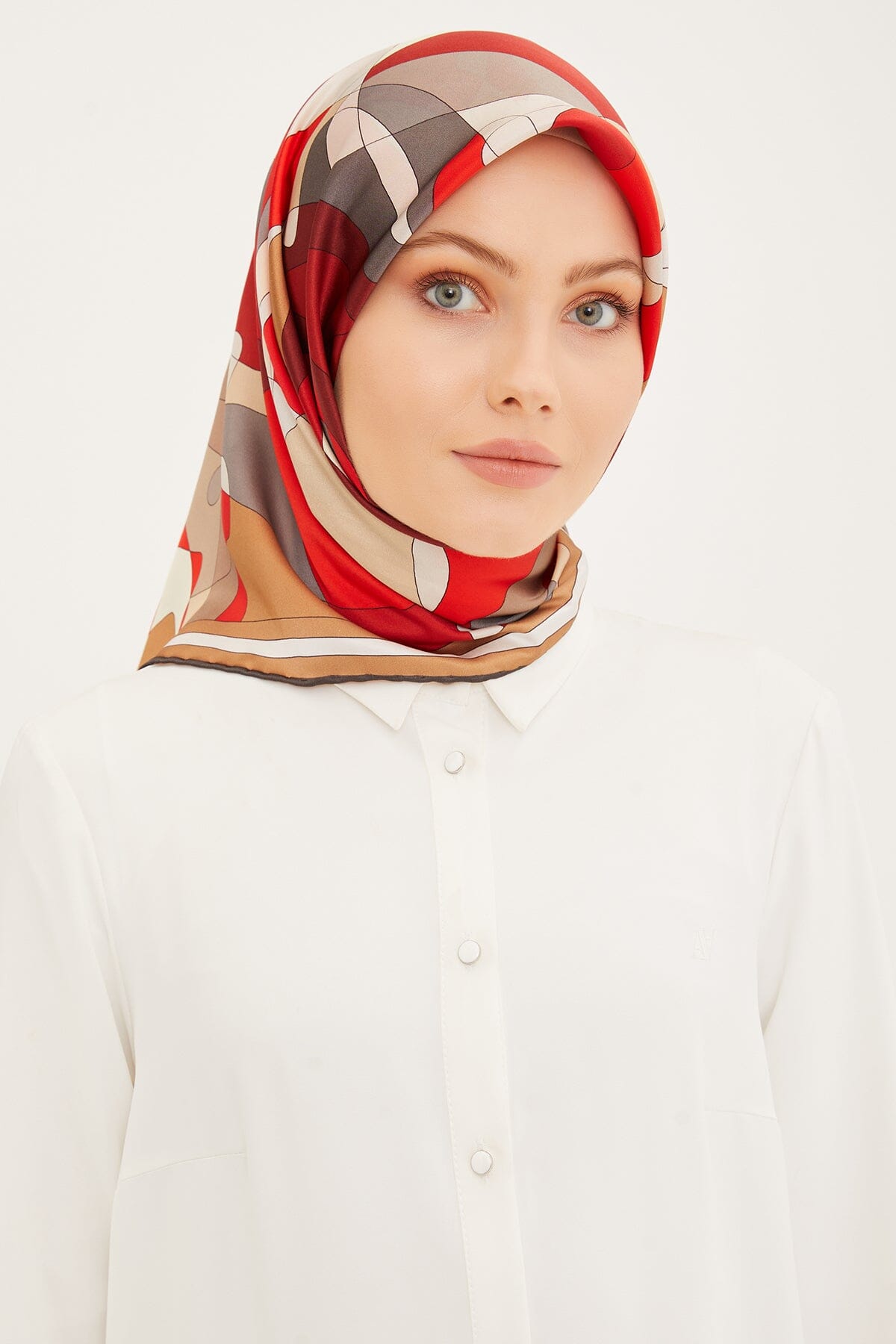 Armine Abstract Rose Silk Scarf #5 Silk Hijabs,Armine Armine 