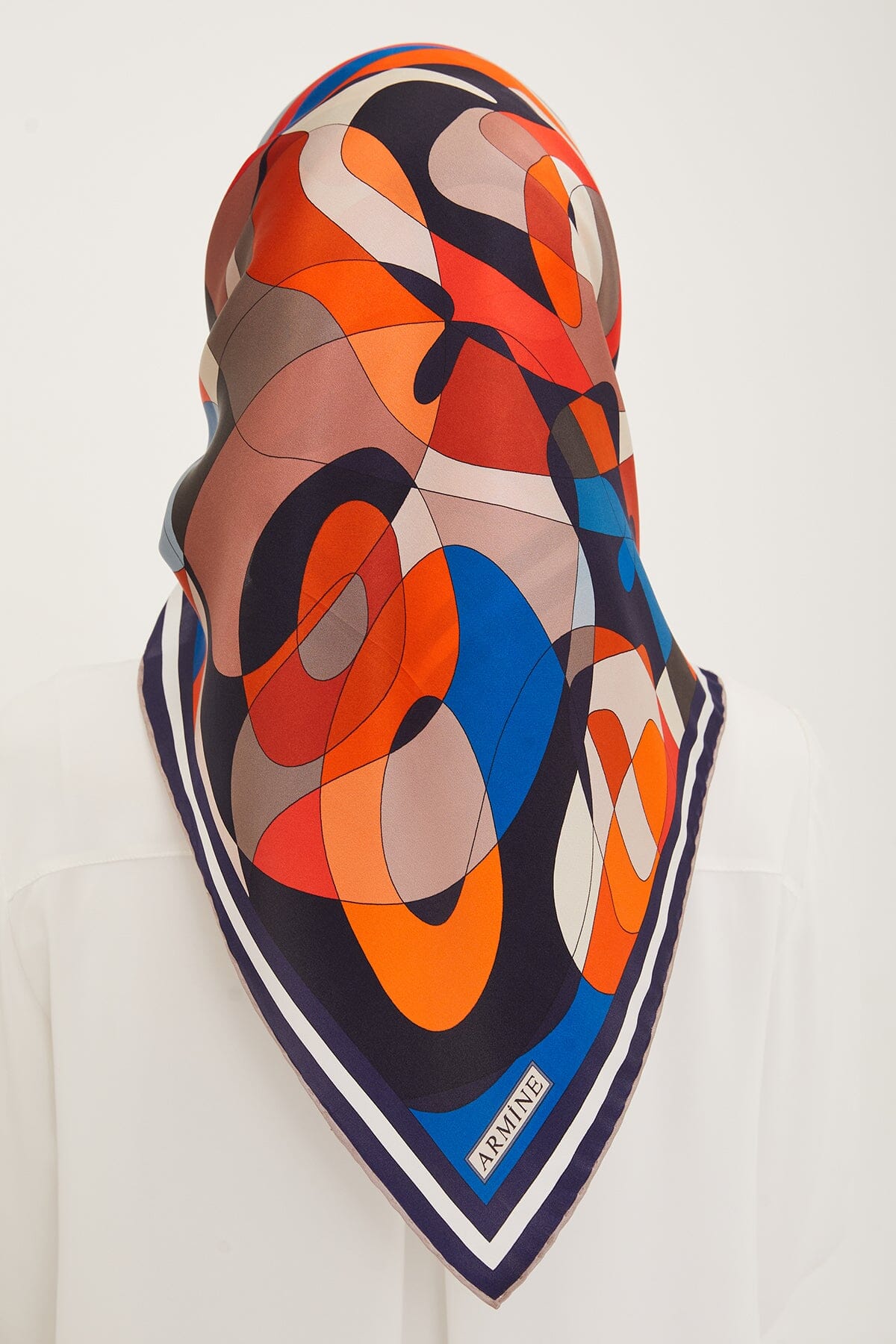Armine Abstract Rose Silk Scarf #51 Silk Hijabs,Armine Armine 