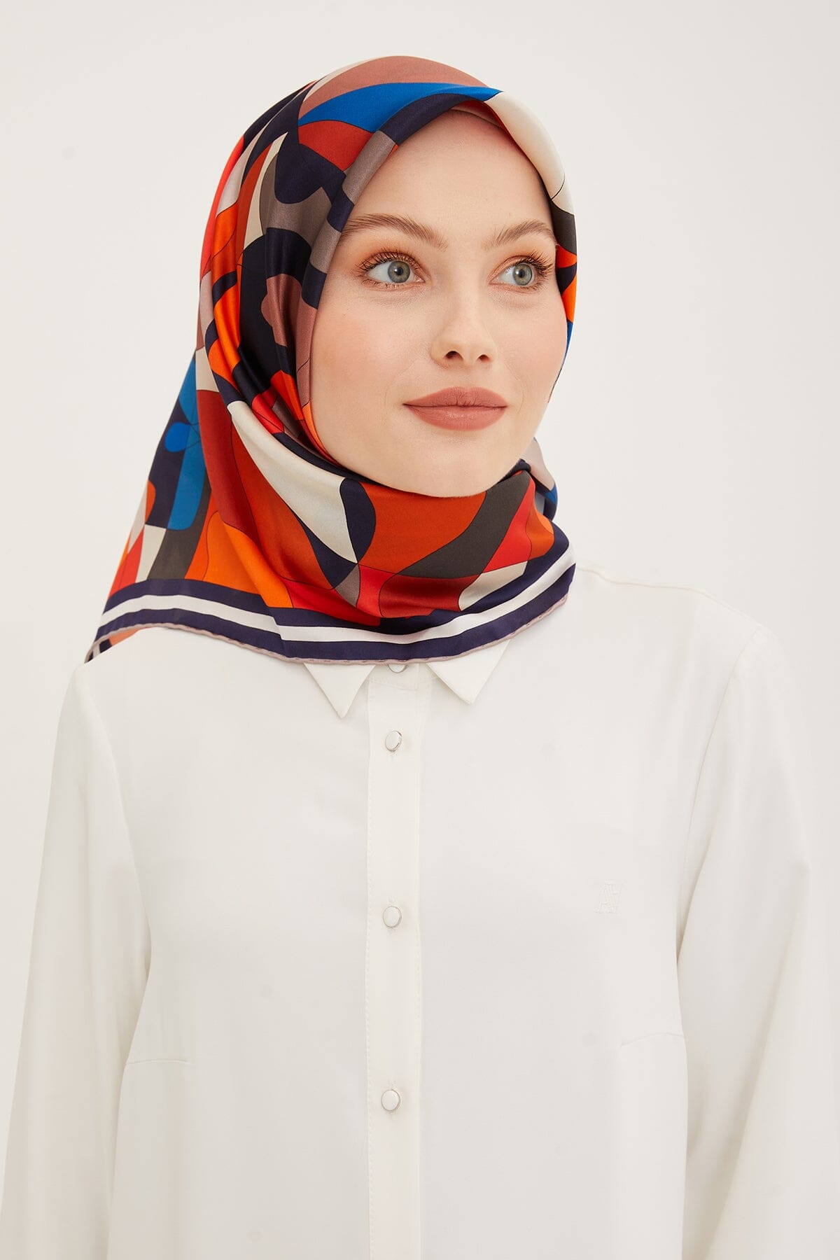 Armine Abstract Rose Silk Scarf #51 Silk Hijabs,Armine Armine 