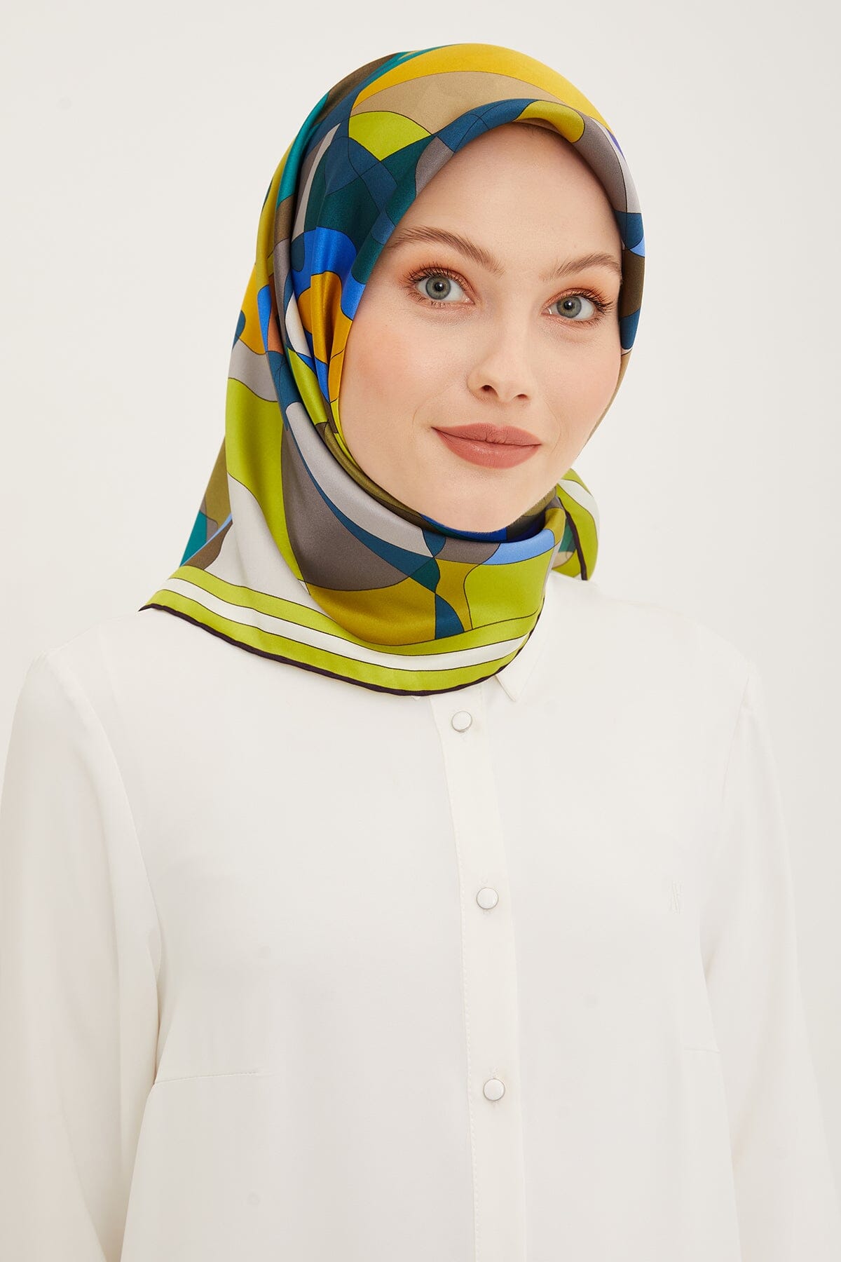 Armine Abstract Rose Silk Scarf #56 Silk Hijabs,Armine Armine 
