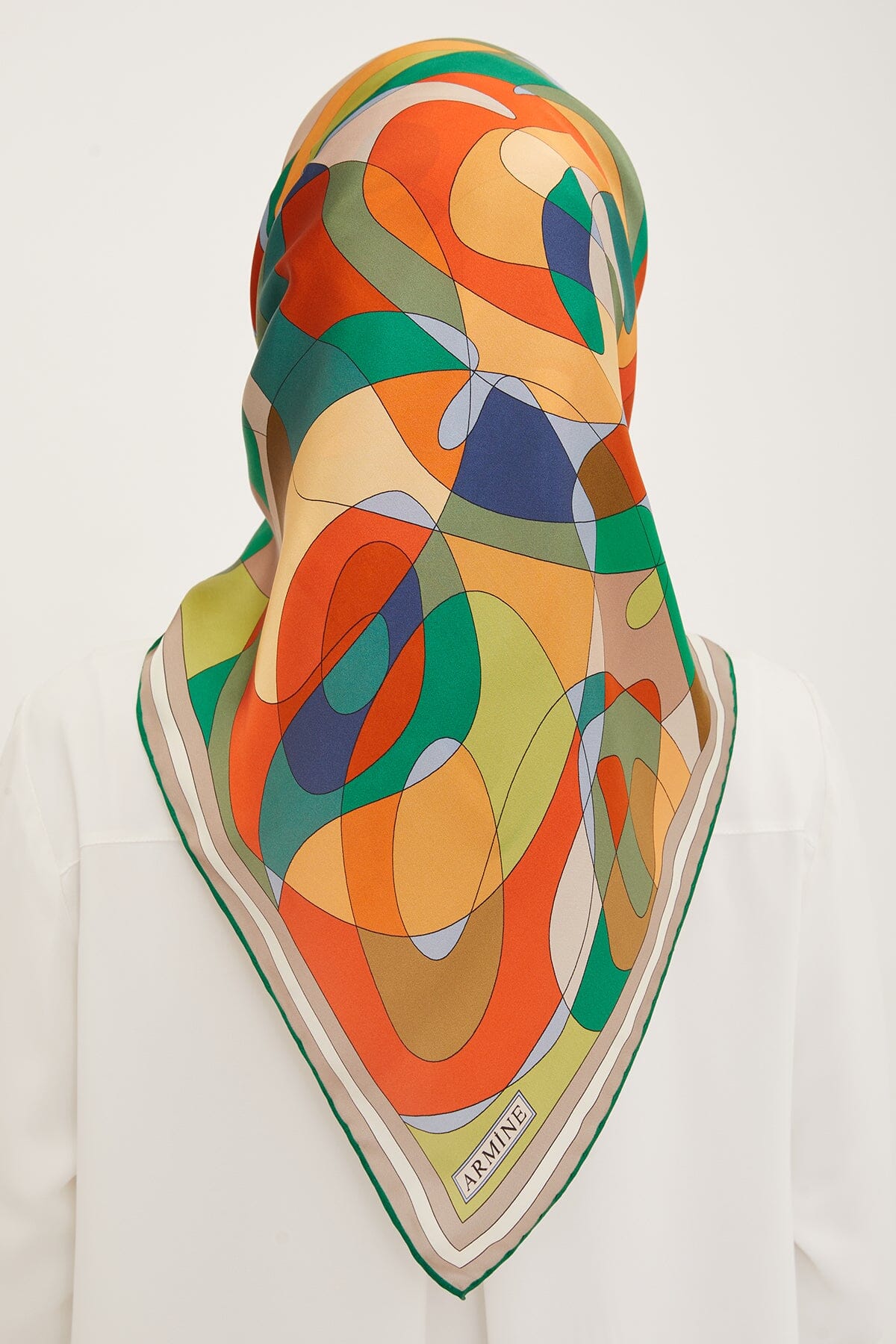 Armine Abstract Rose Silk Scarf #6 Silk Hijabs,Armine Armine 