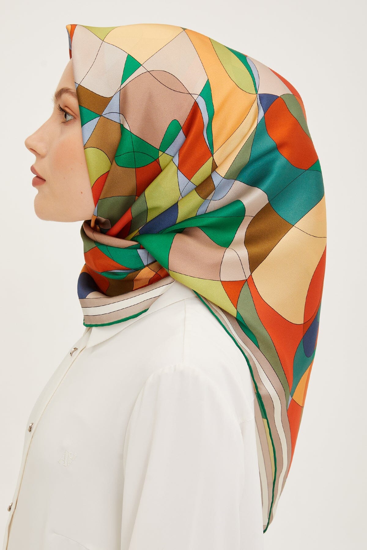 Armine Abstract Rose Silk Scarf #6 Silk Hijabs,Armine Armine 