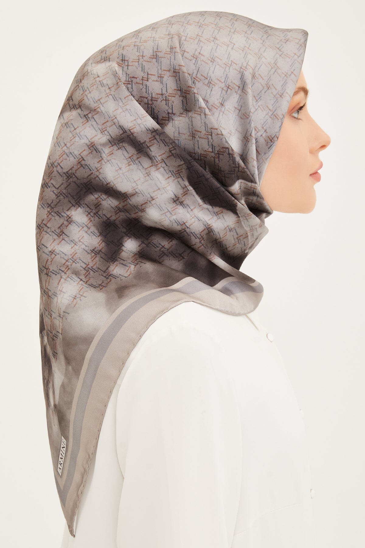 Armine Anggun Floral Silk Scarf #24 Silk Hijabs,Armine Armine 